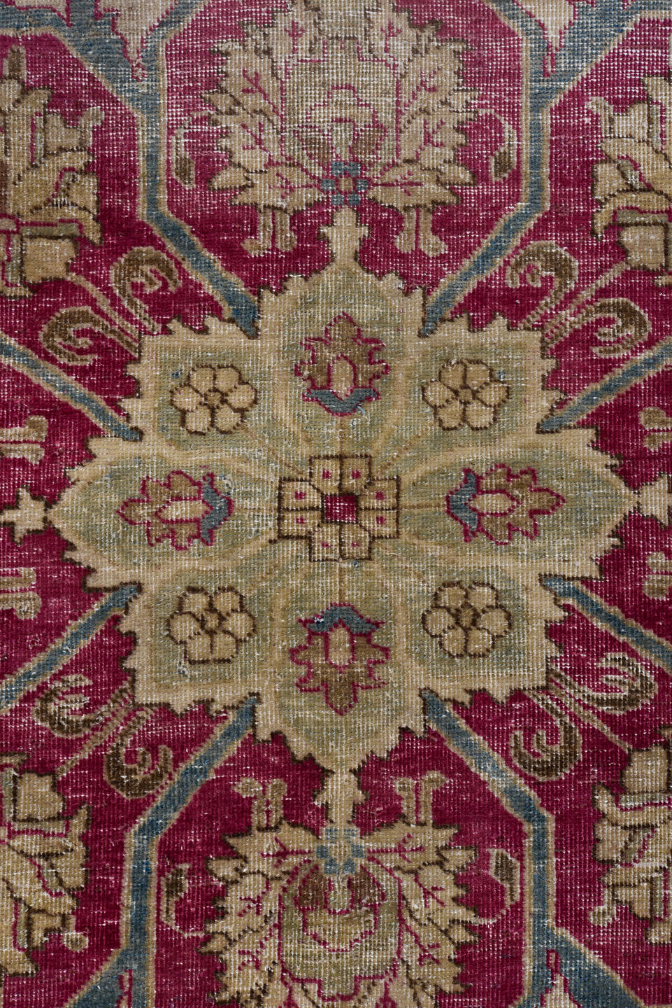 6' x 9' one-of-a-kind handmade vintage Tabriz medium size rug. Color palette: black, blue, brown, gray, light gray