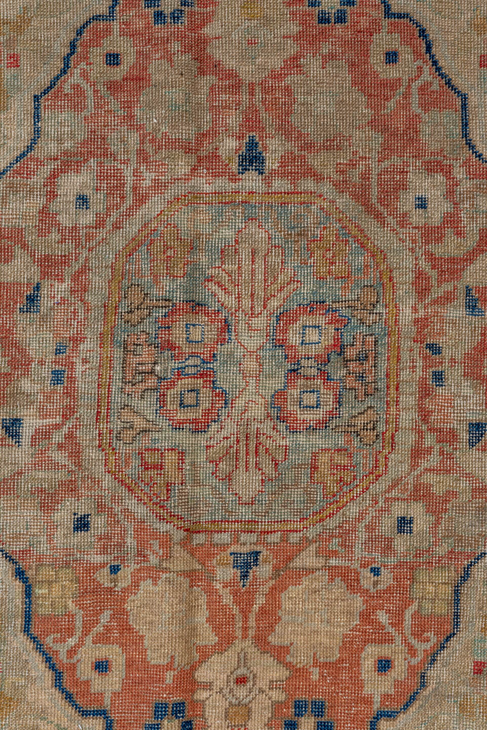 5' x 9' one-of-a-kind handmade vintage Oushak medium size rug. Color palette: arapawa, black, blue, brown, charcoal, gray