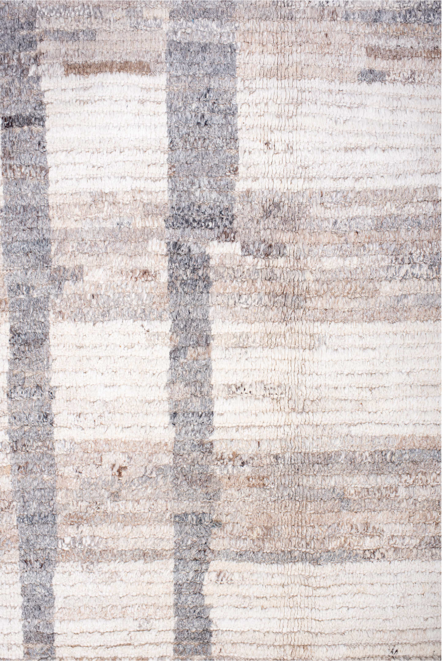 10' x 14' one-of-a-kind handmade vintage Tulu large size rug. Color palette: dark gray, gainsboro, gray, light gray