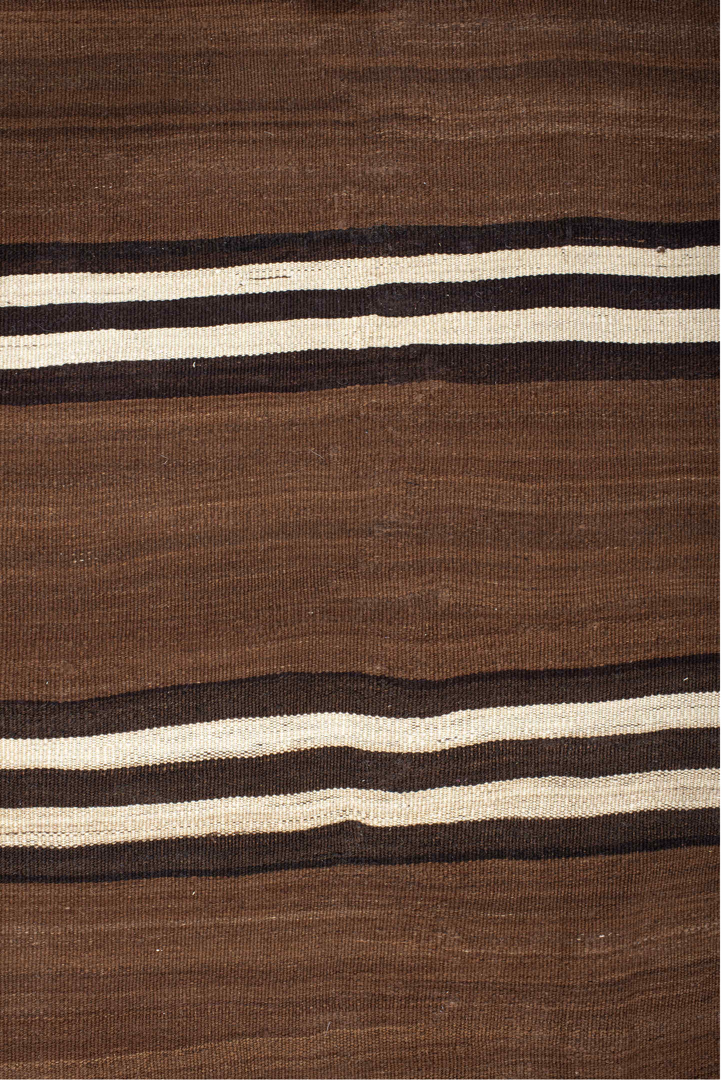 8' x 10' one-of-a-kind handmade vintage Kilim large size rug. Color palette: black, brown, gray, light gray, off-white, pink