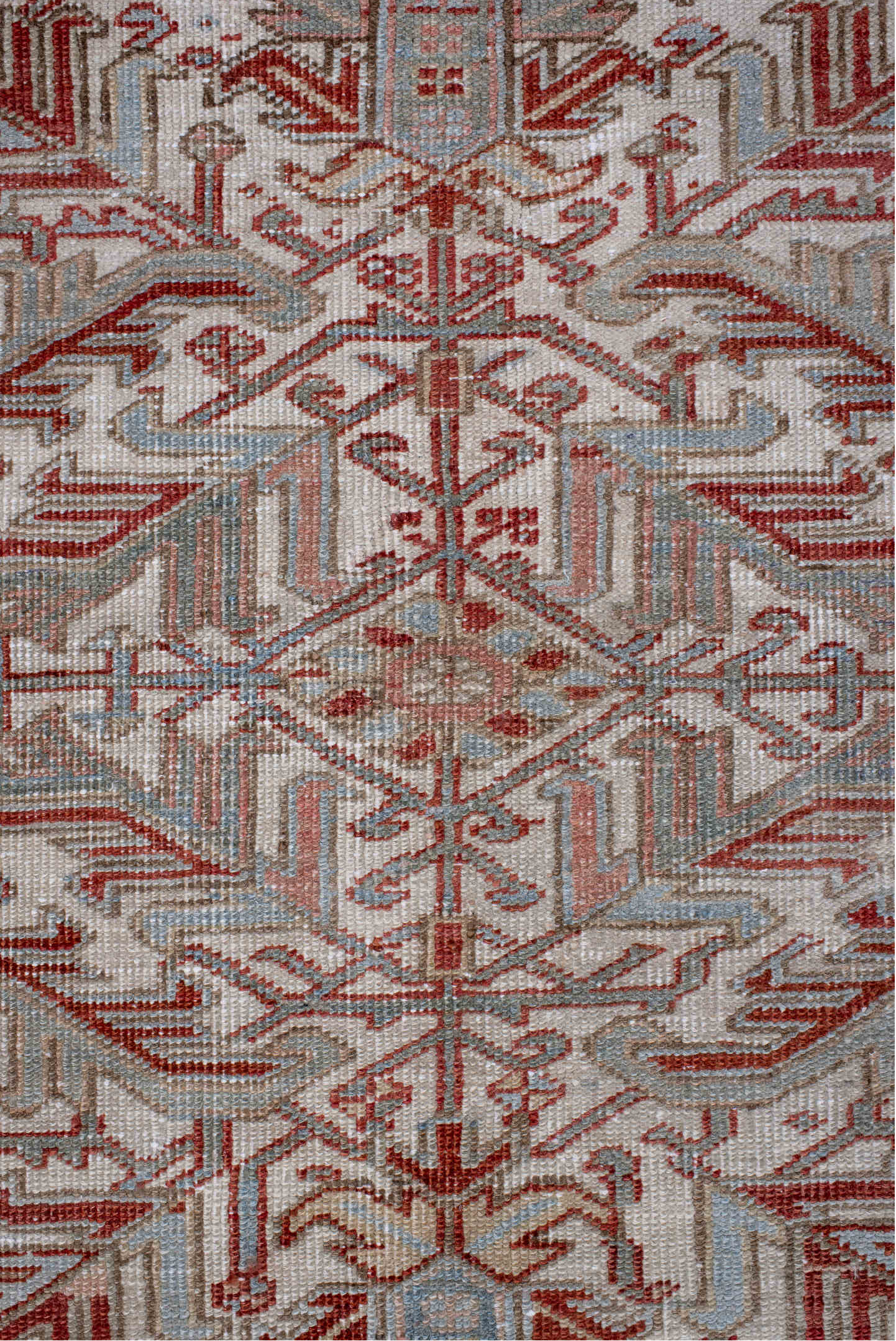 8' x 10' one-of-a-kind handmade vintage Heriz large size rug. Color palette: brown, dark gray, gainsboro, gray