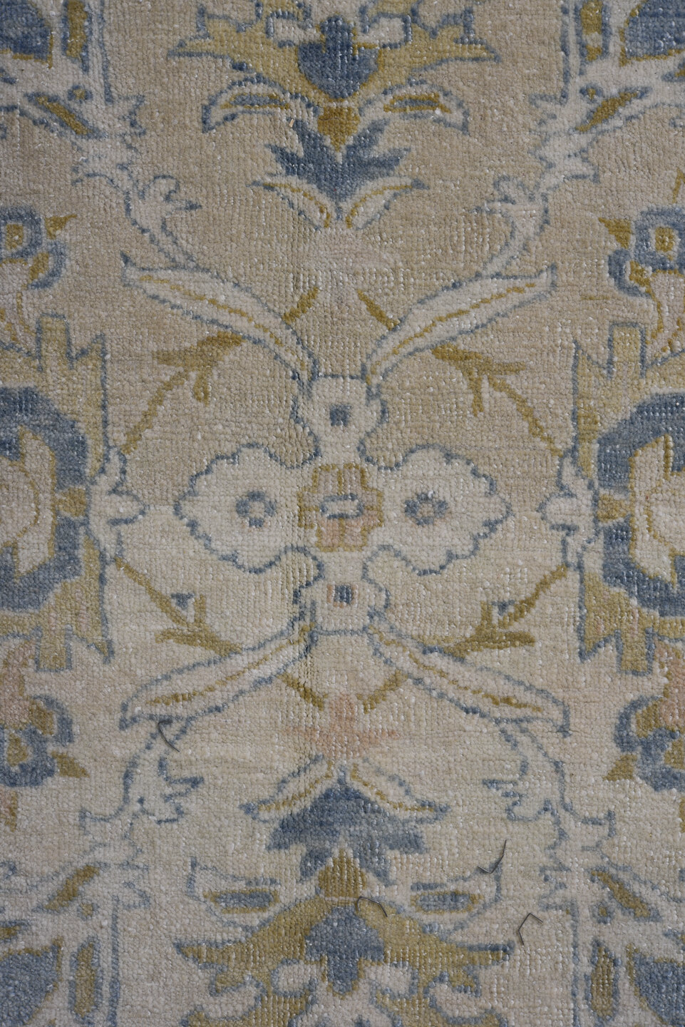 7' x 10' one-of-a-kind handmade vintage Heriz large size rug. Color palette: black, blue, brown, charcoal, dark gray