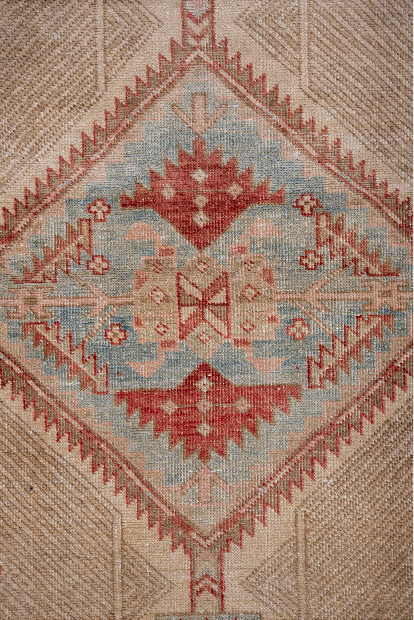 2' x 12' one-of-a-kind handmade vintage Sarab runner rug. Color palette: brown, gray, light gray, off-white, orange, pink