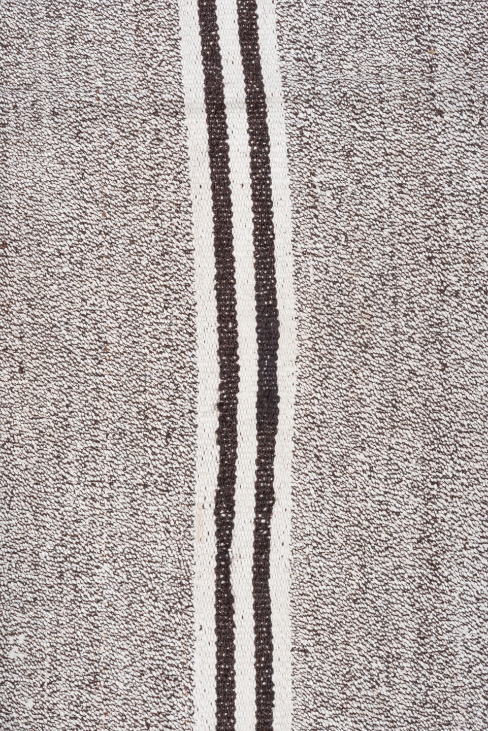 8' x 10' one-of-a-kind handmade vintage Flatweave large size rug. Color palette: gray, off-white, light gray, brown, pink