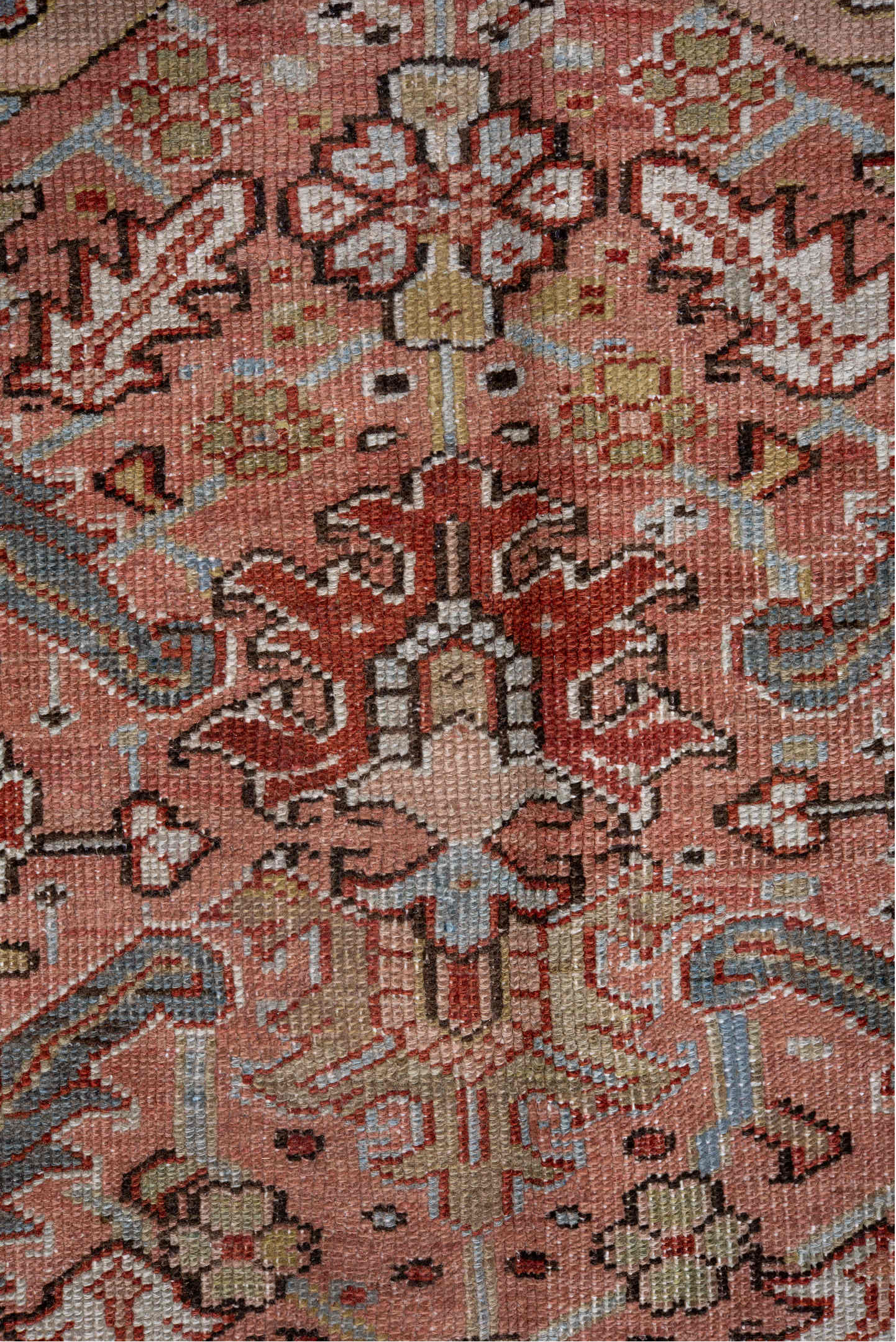 6' x 9' one-of-a-kind handmade vintage Heriz medium size rug. Color palette: brown, dark gray, dim gray, gray, light gray