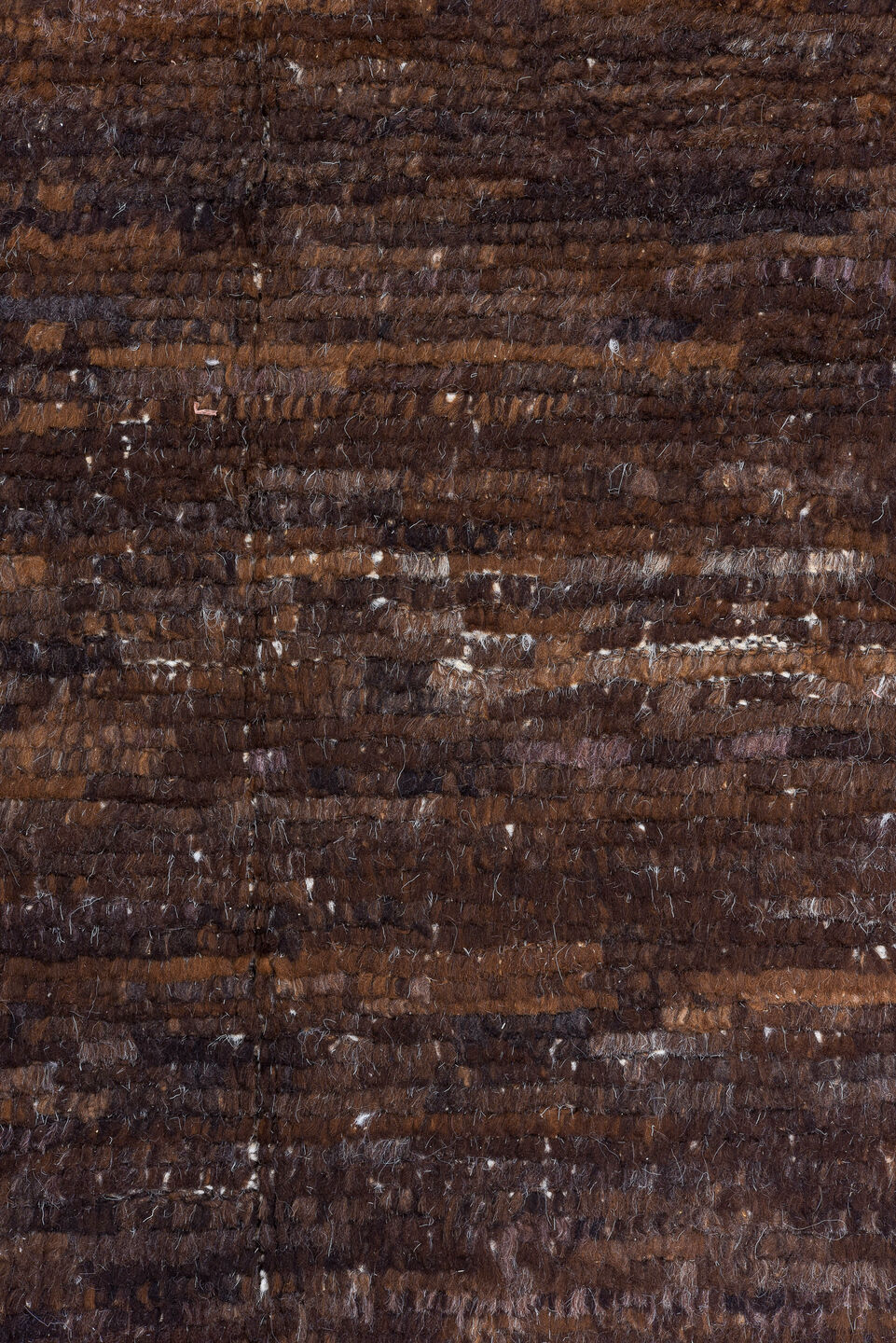 9' x 11' one-of-a-kind handmade vintage Tulu large size rug. Color palette: gray, brown, off-white, light gray, pink, black