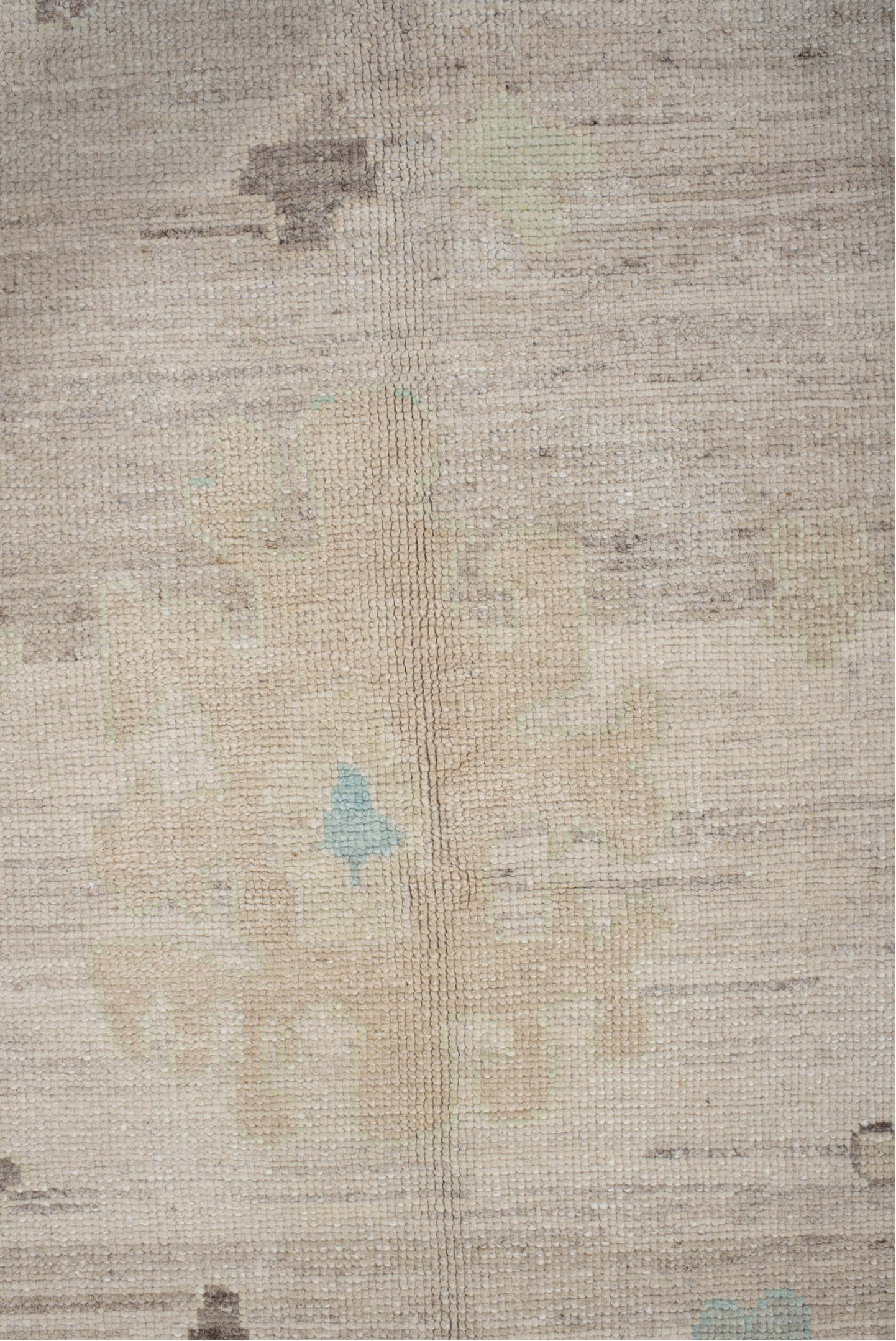 10' x 12' one-of-a-kind handmade vintage Oushak large size rug. Color palette: gray, light gray, off-white, pink, dark gray