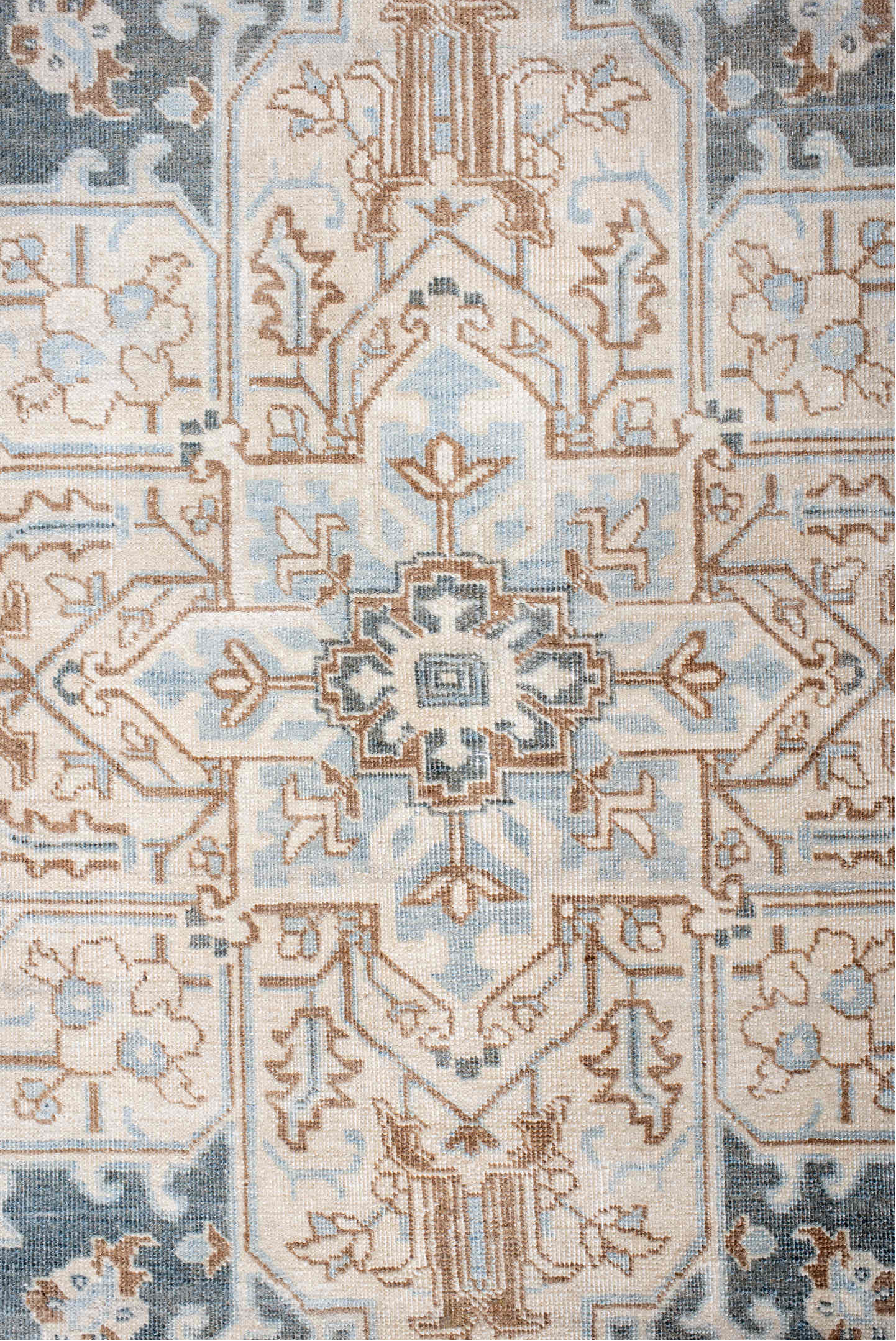 7' x 10' one-of-a-kind handmade vintage Tabriz large size rug. Color palette: brown, dark gray, dim gray, gainsboro, gray