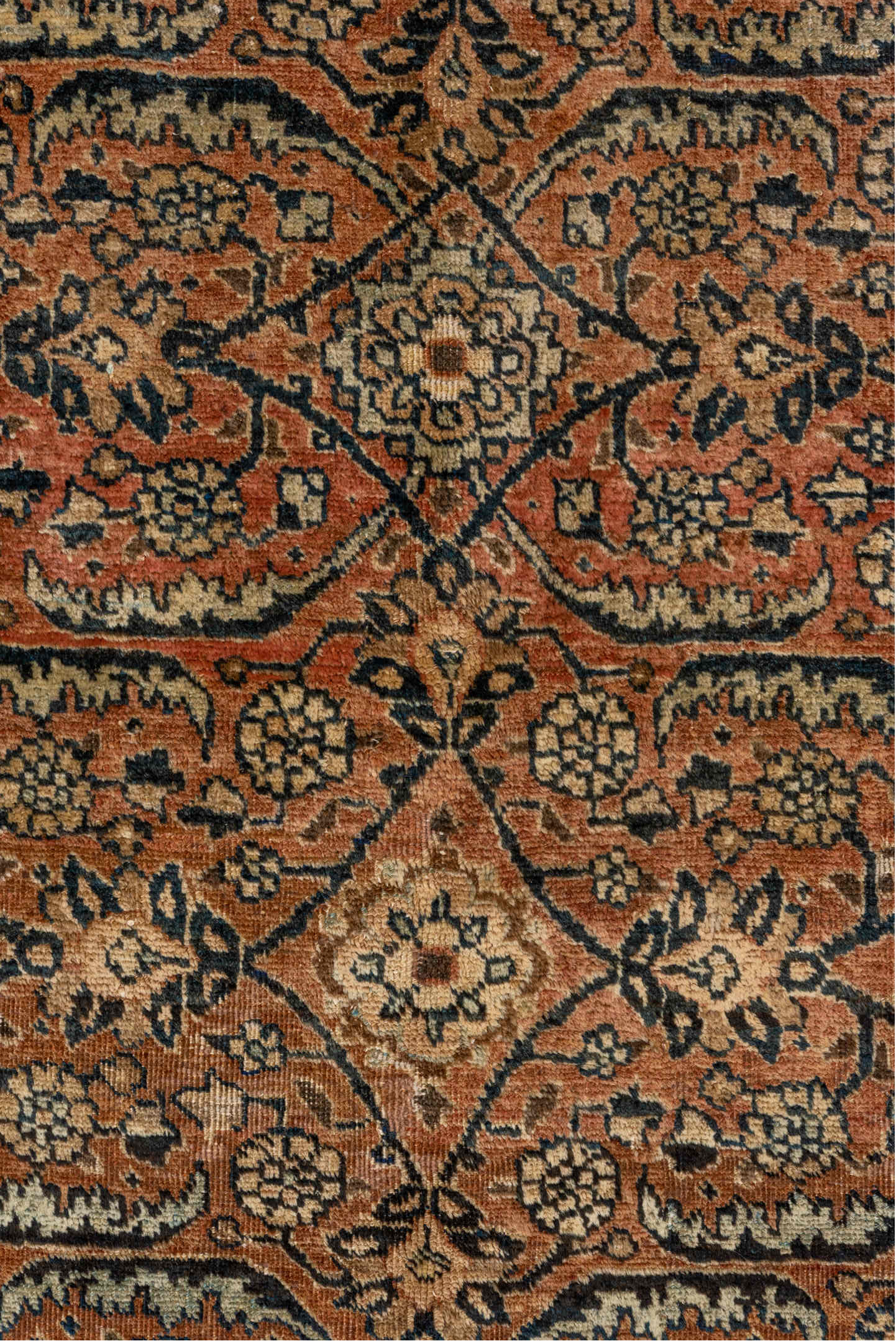 4' x 6' one-of-a-kind handmade vintage Tabriz small size rug. Color palette: black, brown, charcoal, gray