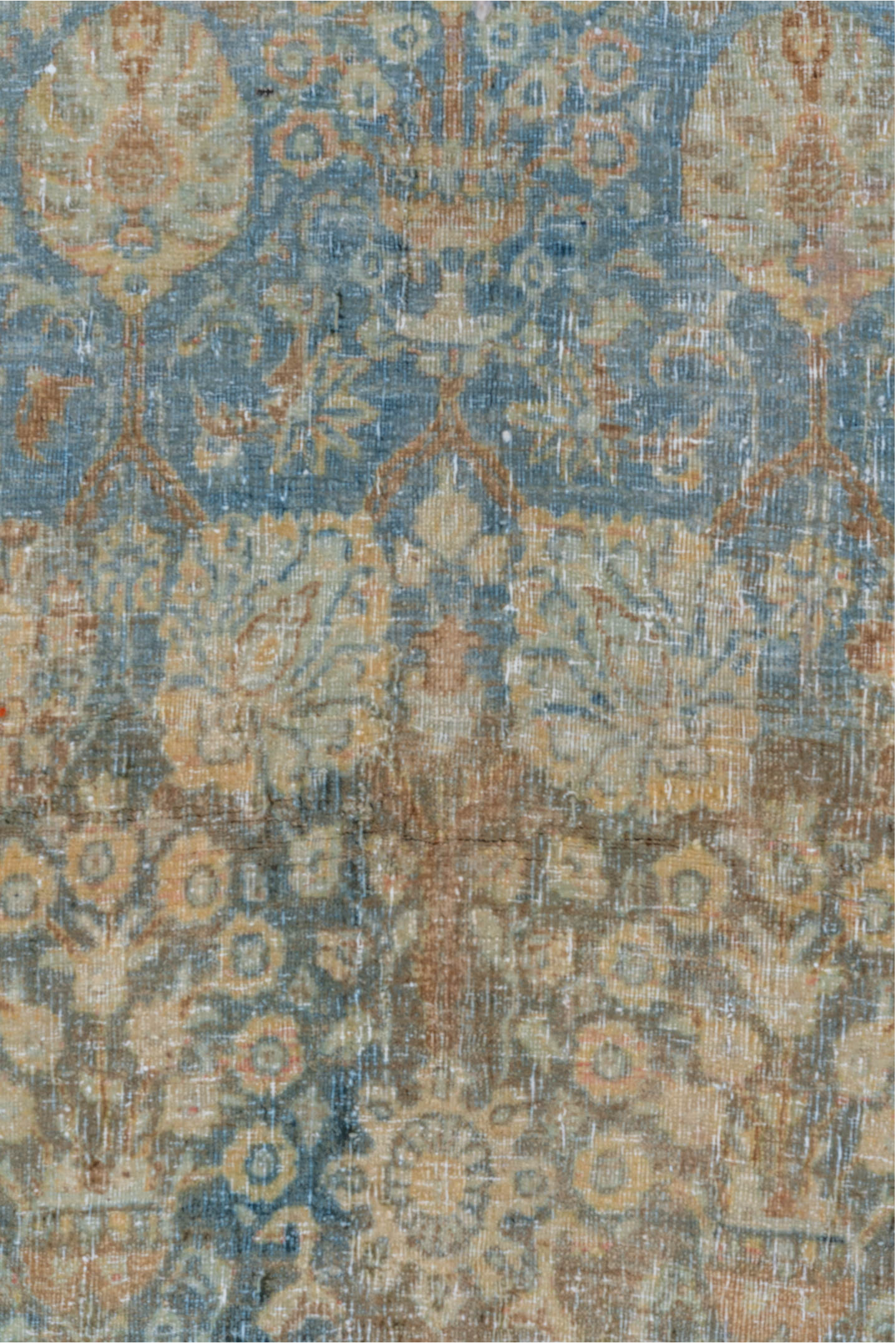 4' x 6' one-of-a-kind handmade vintage Tabriz small size rug. Color palette: brown, gray, light gray