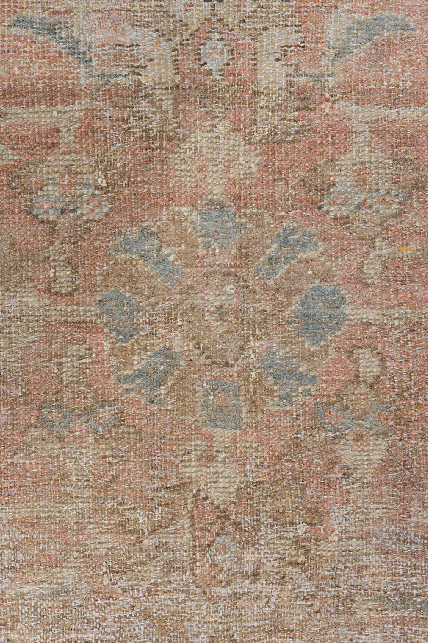 7' x 10' one-of-a-kind handmade vintage Mahal large size rug. Color palette: black, blue, brown, charcoal, gray, light gray