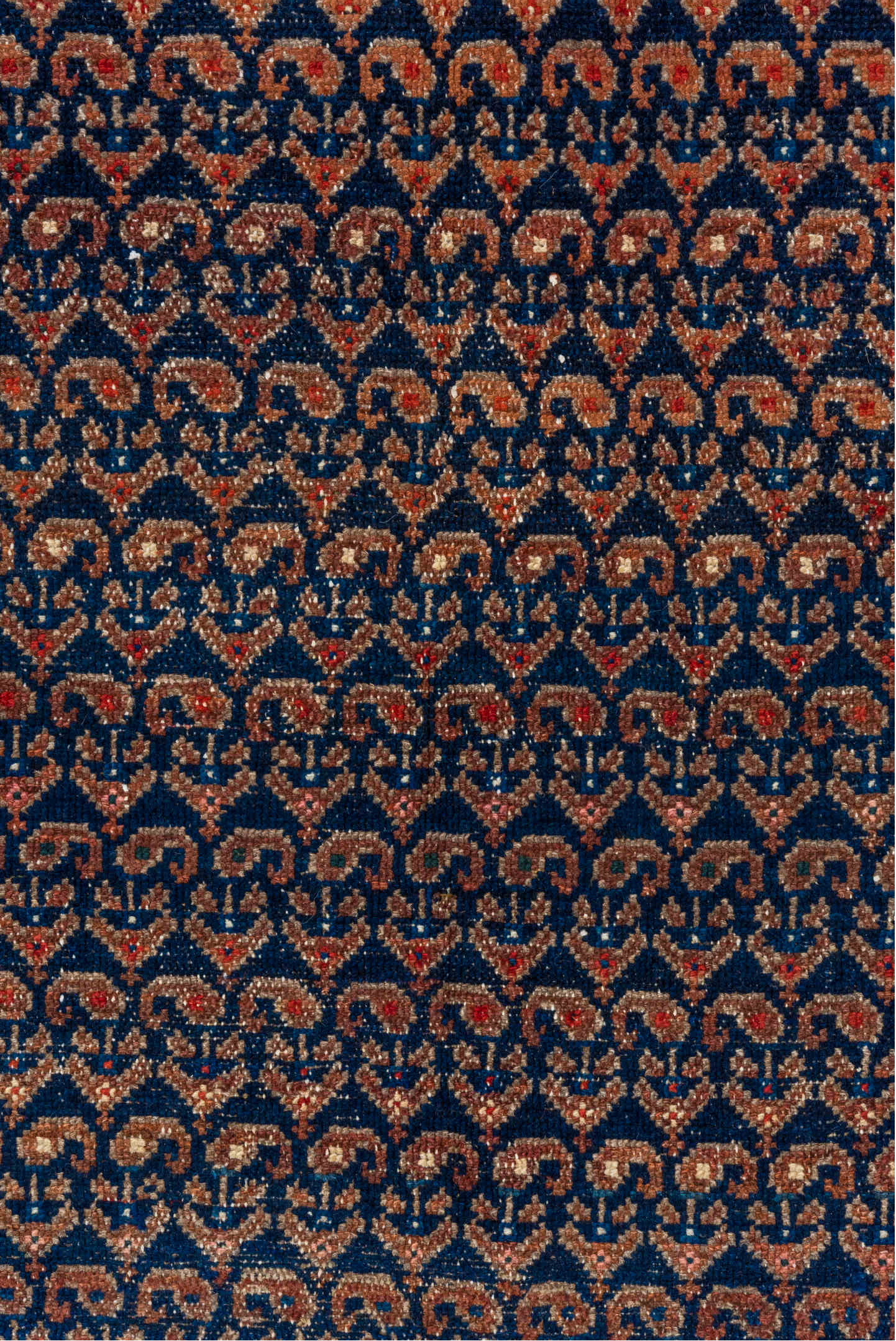 4' x 7' one-of-a-kind handmade vintage Hamadan rug. Color palette: brown, gray, pink, red