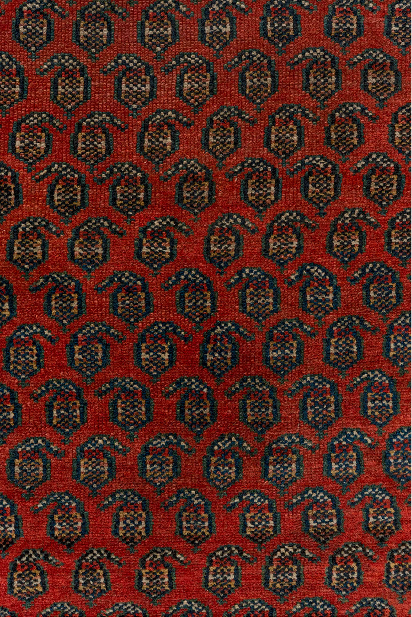 3' x 13' one-of-a-kind handmade vintage Malayer runner rug. Color palette: black, brown, gray, pink, red