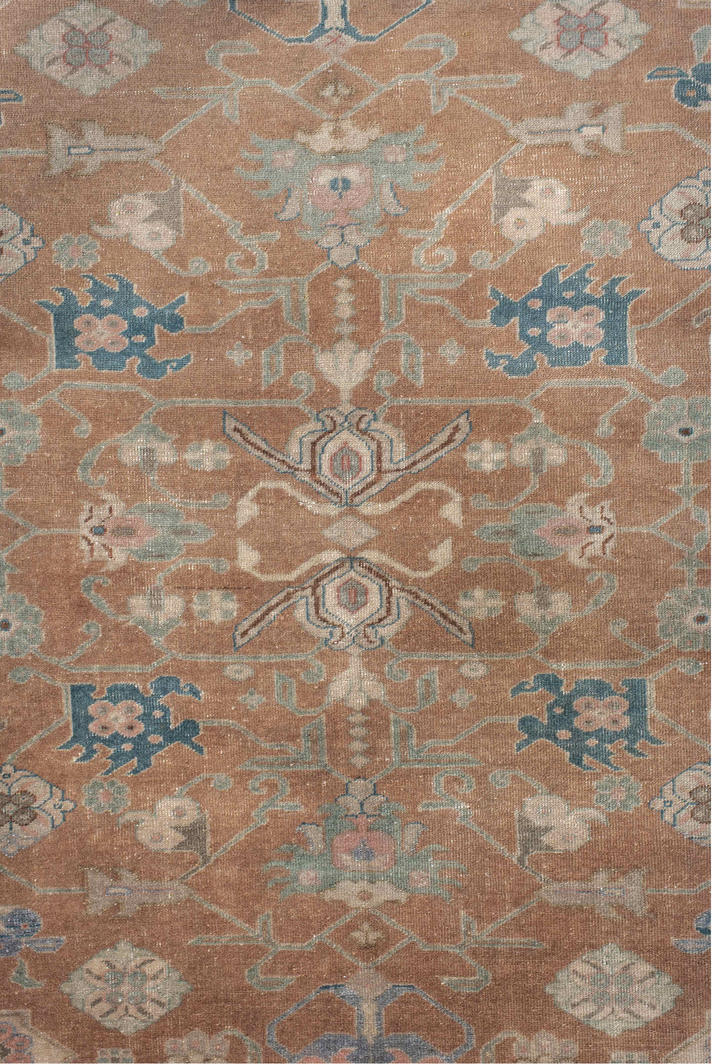 4' x 5' one-of-a-kind handmade vintage Sivas small size rug. Color palette: brown, dim gray, gray, light gray, off-white