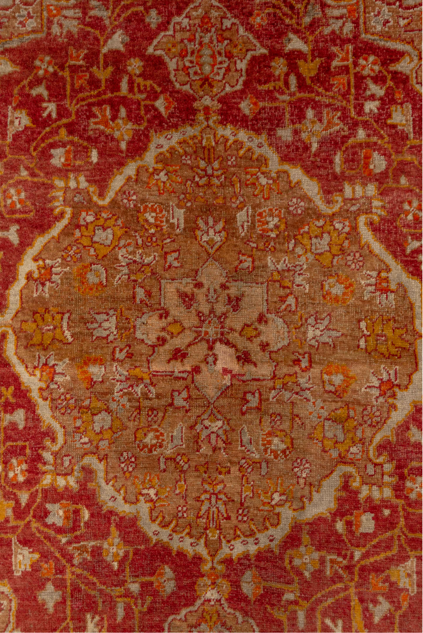 4' x 7' one-of-a-kind handmade vintage Sivas rug. Color palette: brown, gray, pink