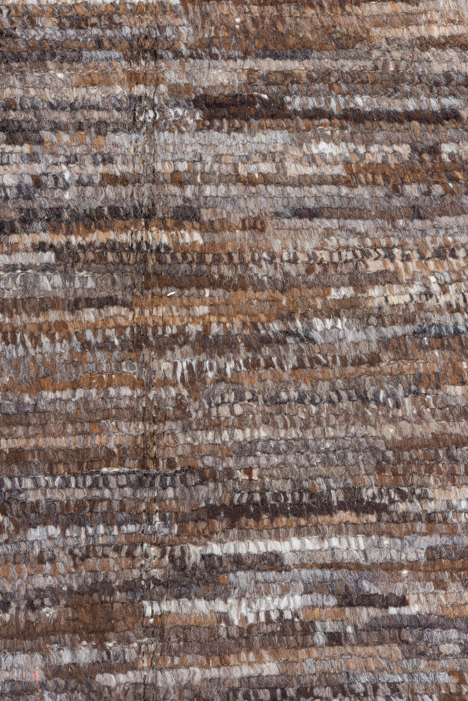 10' x 13' one-of-a-kind handmade vintage Tulu large size rug. Color palette: black, brown, dark gray, gainsboro, gray