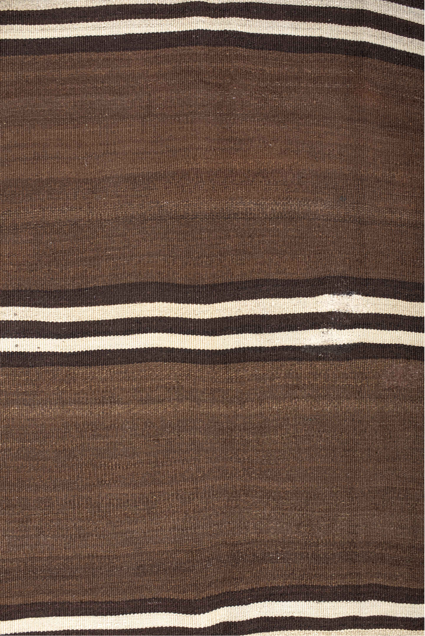 6' x 12' one-of-a-kind handmade vintage Kilim large size rug. Color palette: brown, gray, light gray, off-white, pink