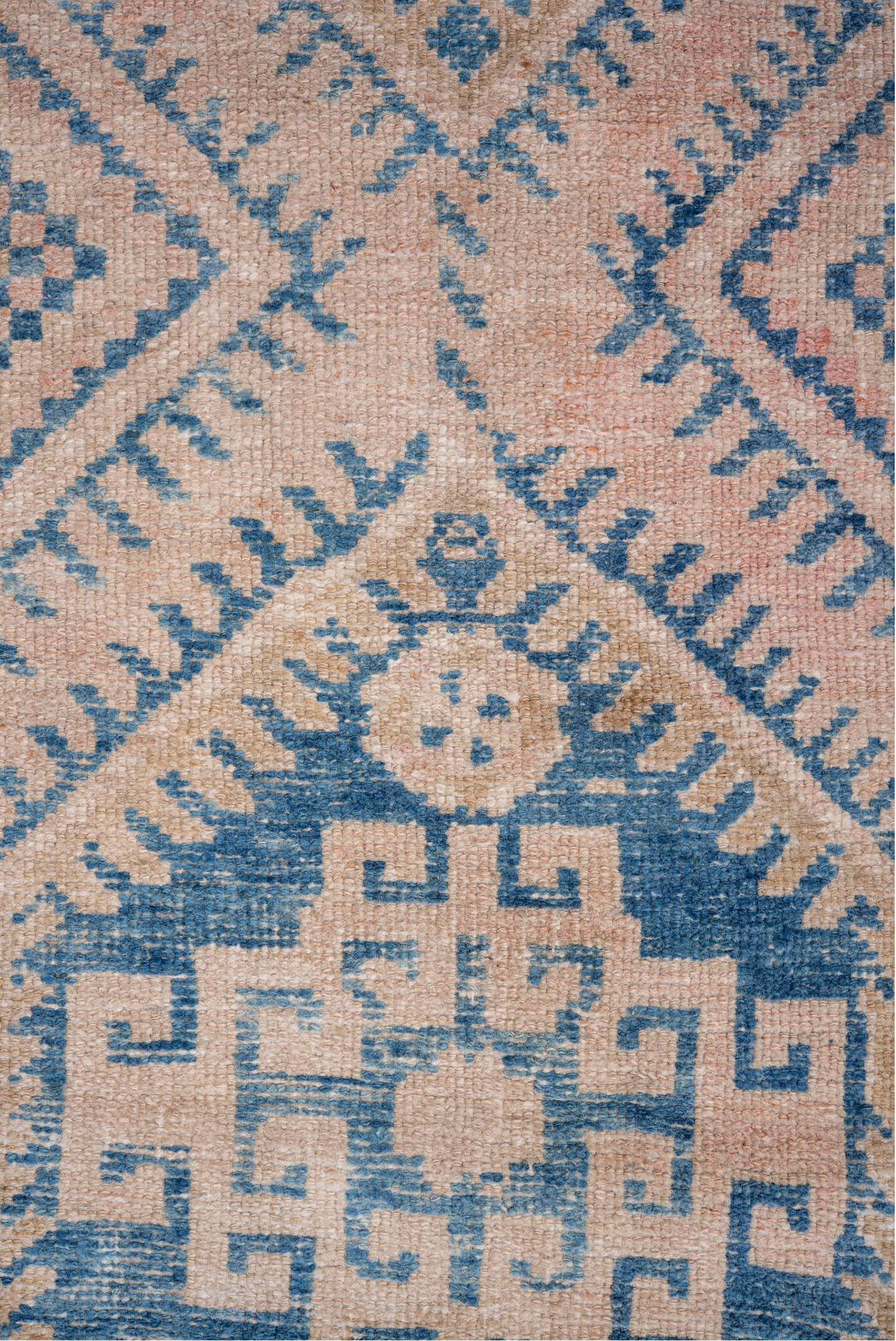 2' x 9' one-of-a-kind handmade vintage Hamadan runner rug. Color palette: arapawa, blue, dark gray, gray, light blue