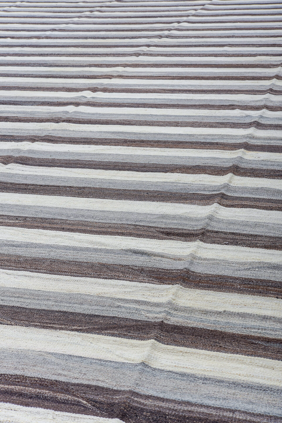 14' x 20' one-of-a-kind handmade vintage Tulu oversize rug. Color palette: black, blue, charcoal, dark gray, dim gray