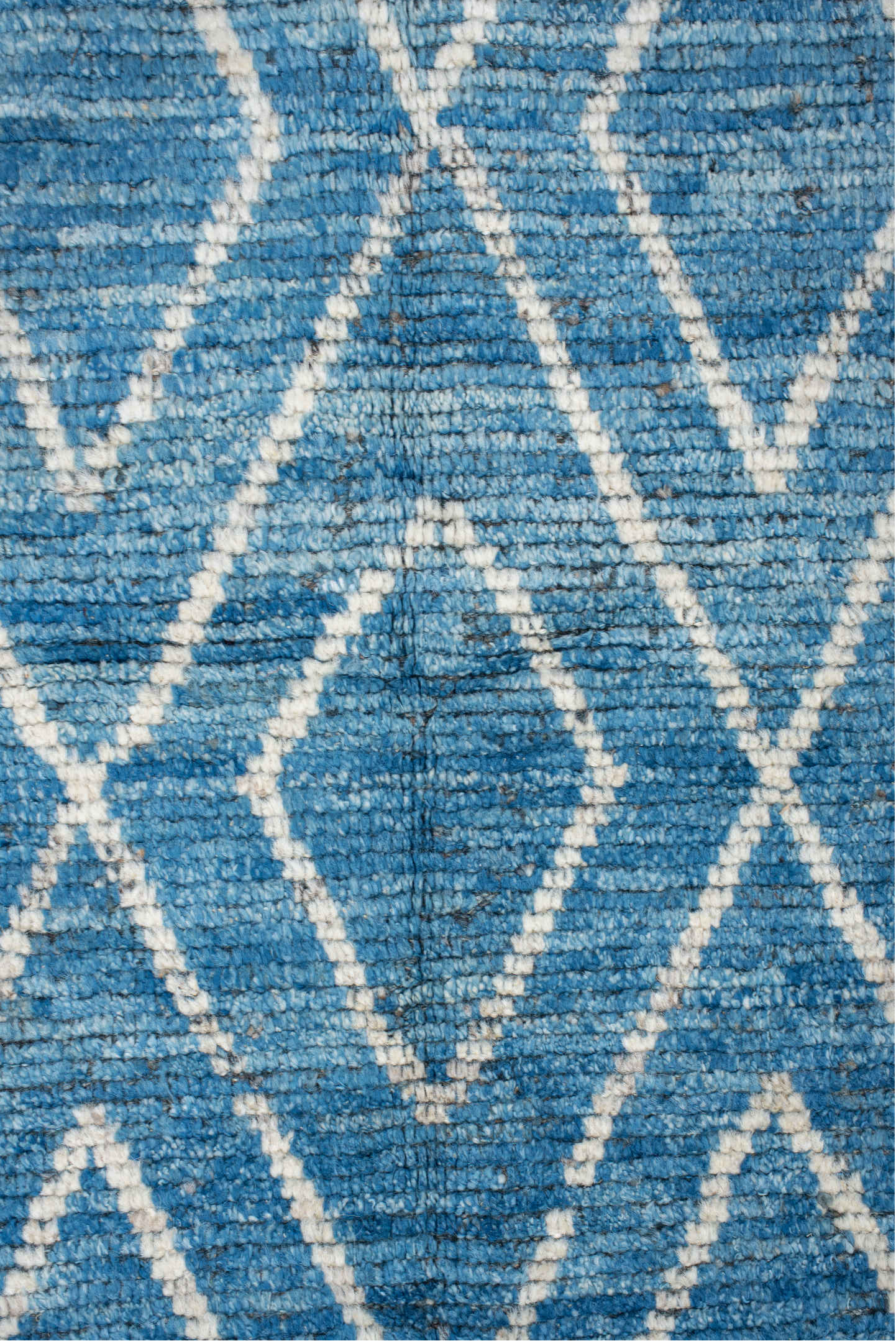 5' x 6' one-of-a-kind handmade vintage Tulu rug. Color palette: arapawa, blue, dark gray, gainsboro, gray, light blue