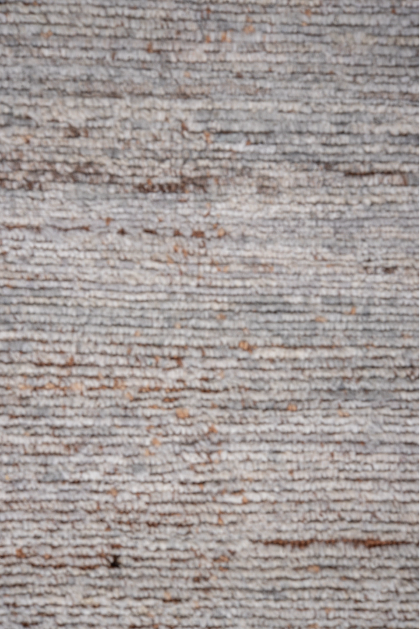 3' x 8' one-of-a-kind handmade vintage Tulu runner rug. Color palette: brown, dark gray, dim gray, gainsboro, gray