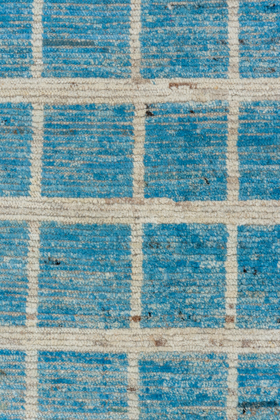 3' x 11' one-of-a-kind handmade vintage Tulu runner rug. Color palette: arapawa, blue, dark gray, gray, light blue