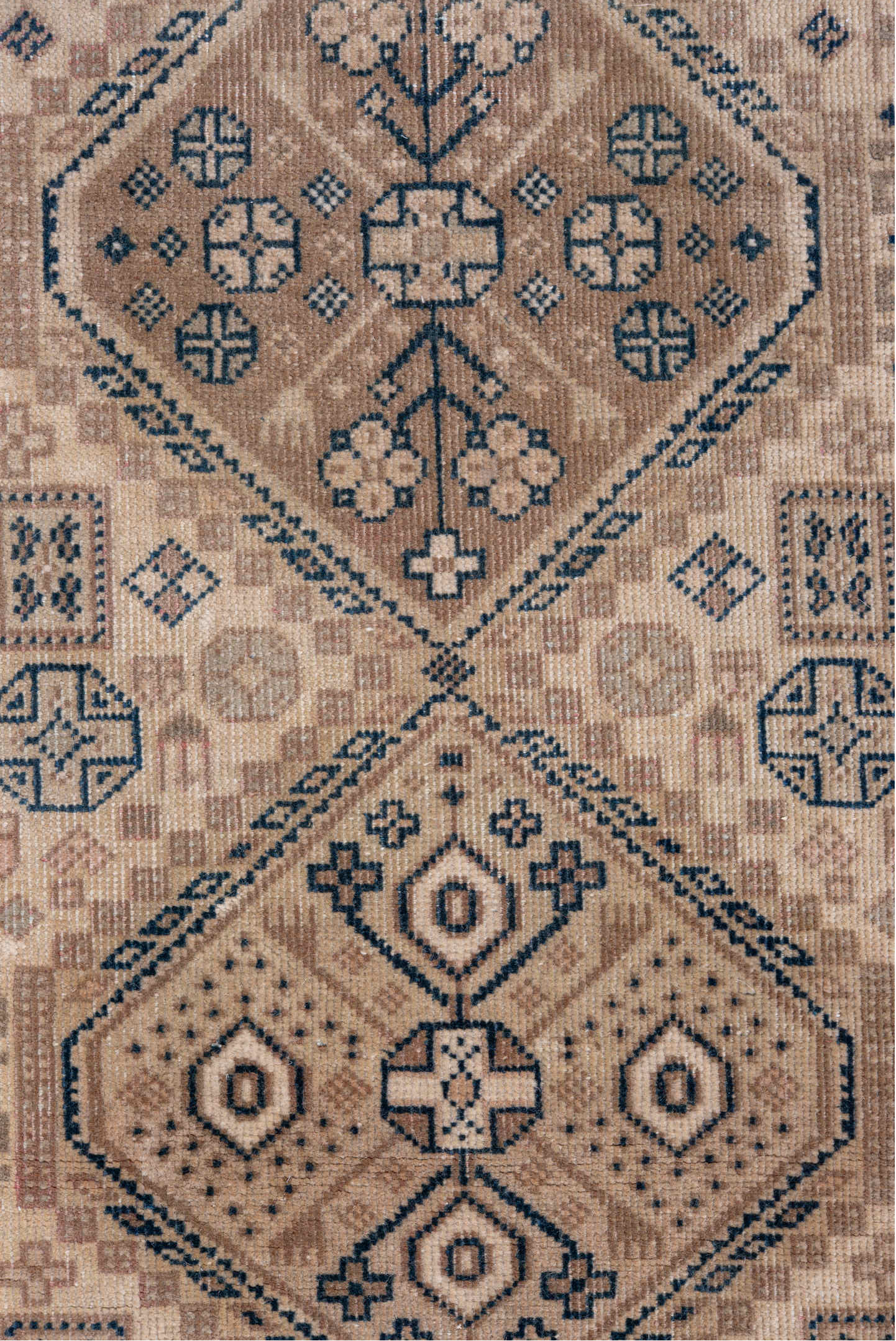 2' x 8' one-of-a-kind handmade vintage Sivas runner rug. Color palette: black, brown, charcoal, gray, light gray, off-white