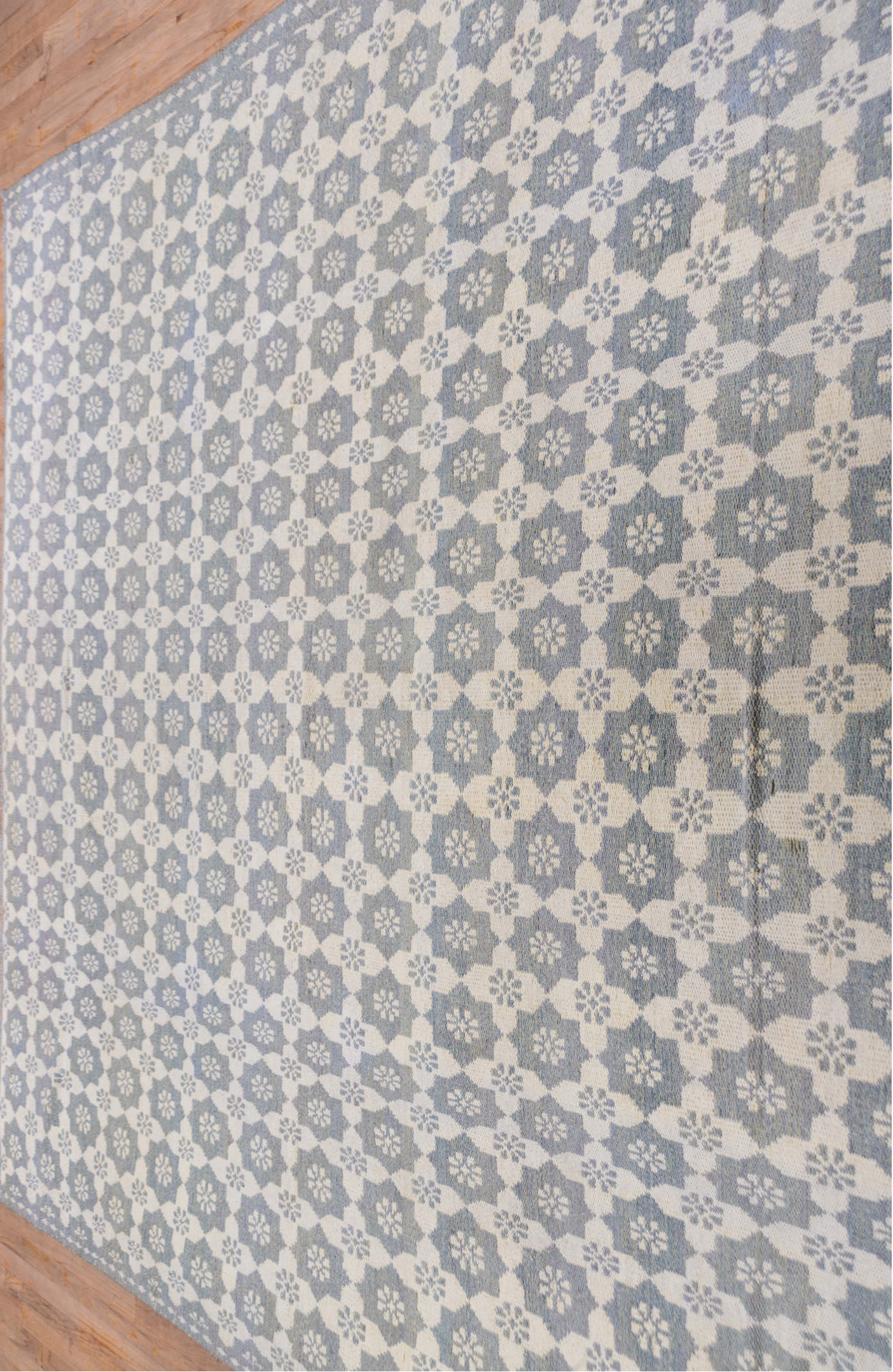 8' x 11' one-of-a-kind handmade vintage Kilim large size rug. Color palette: dark gray, dim gray, gainsboro, gray