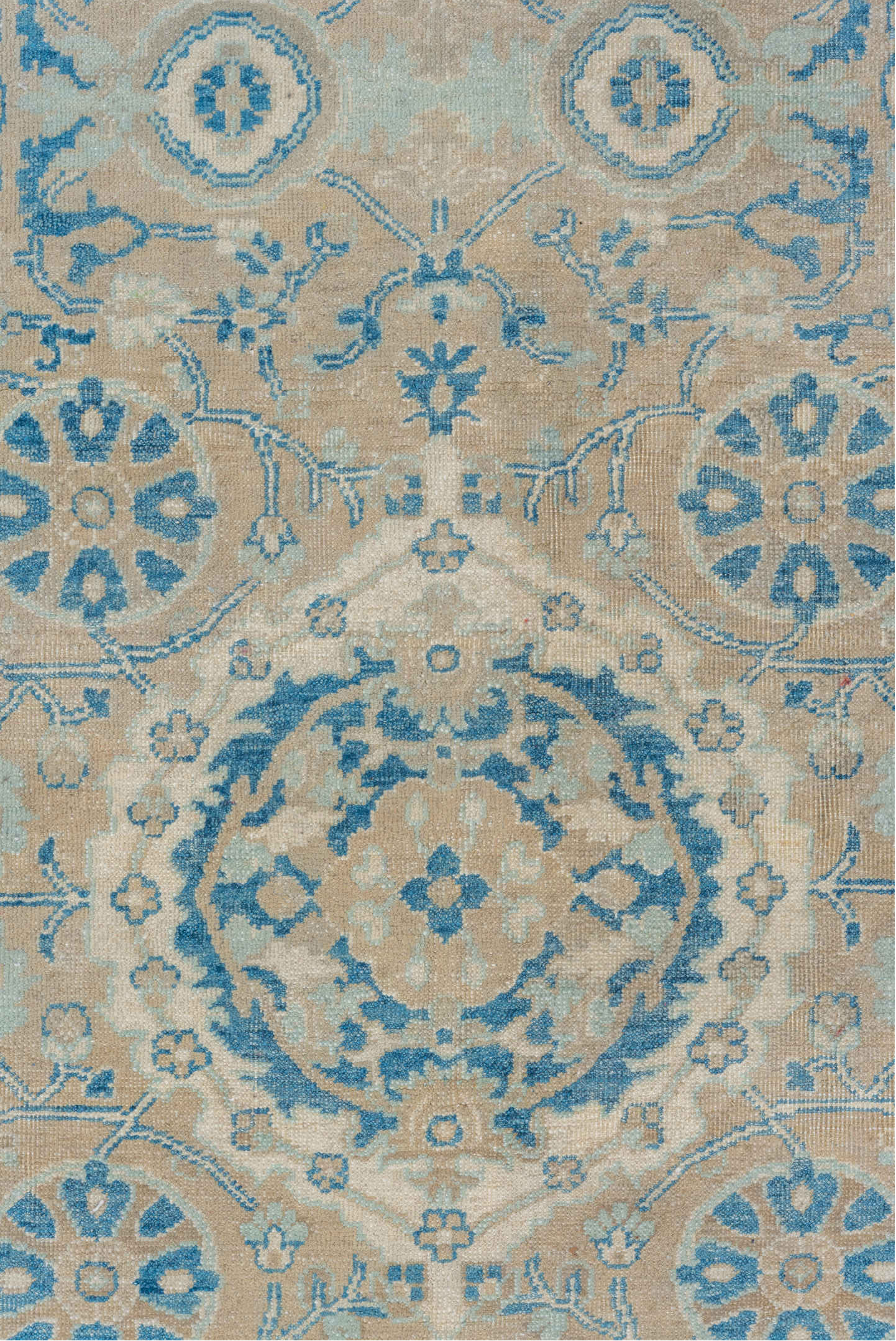 8' x 9' one-of-a-kind handmade vintage Sivas rug. Color palette: blue, dark gray, dim gray, gray, green, light blue