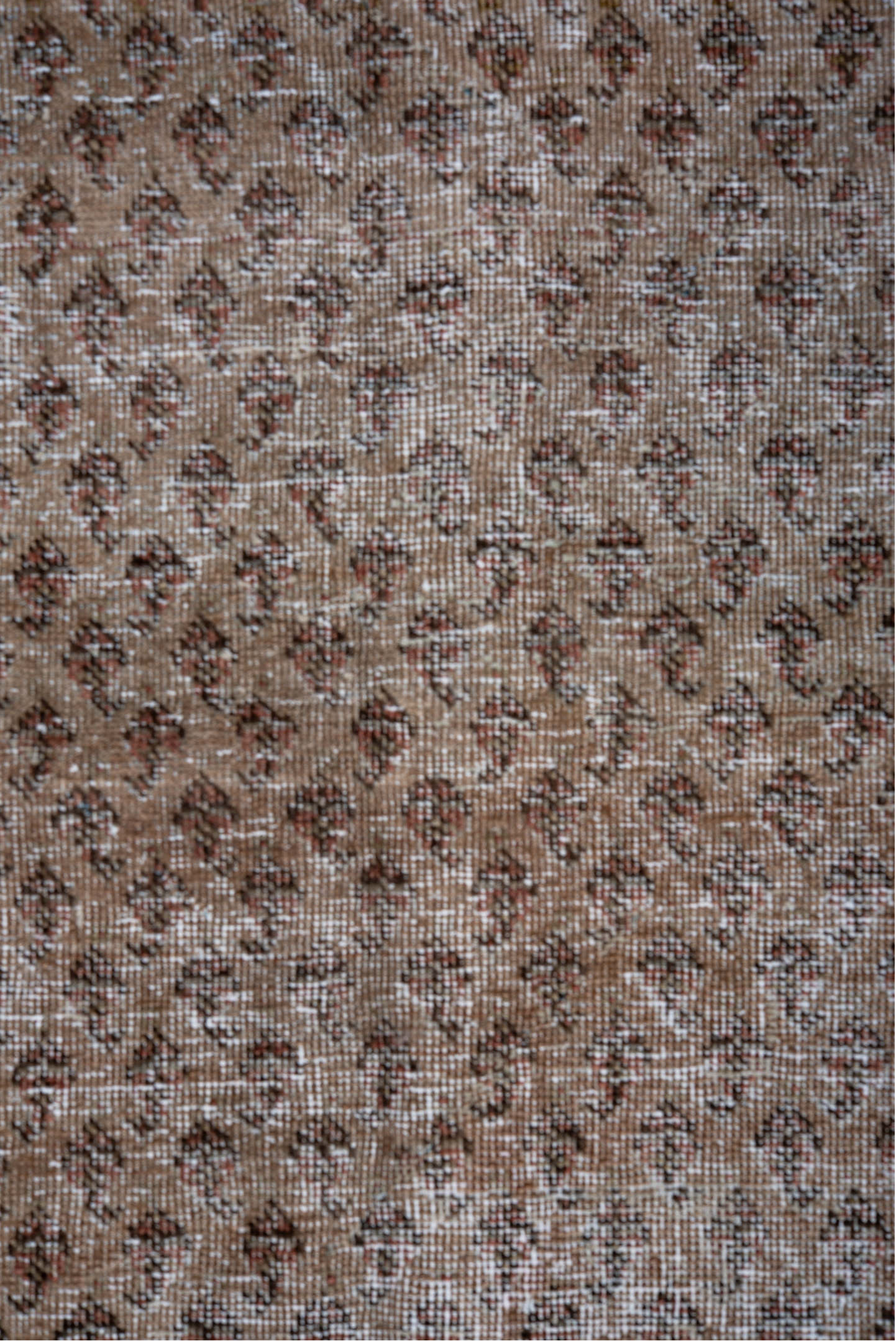 5' x 8' one-of-a-kind handmade vintage Saraband medium size rug. Color palette: black, brown, charcoal, dark gray, gainsboro