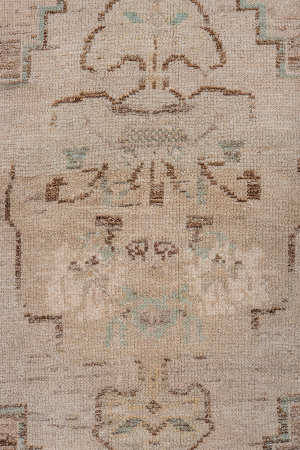 3' x 4' one-of-a-kind handmade vintage Oushak small size rug. Color palette: brown, dark gray, dim gray, gray, light gray