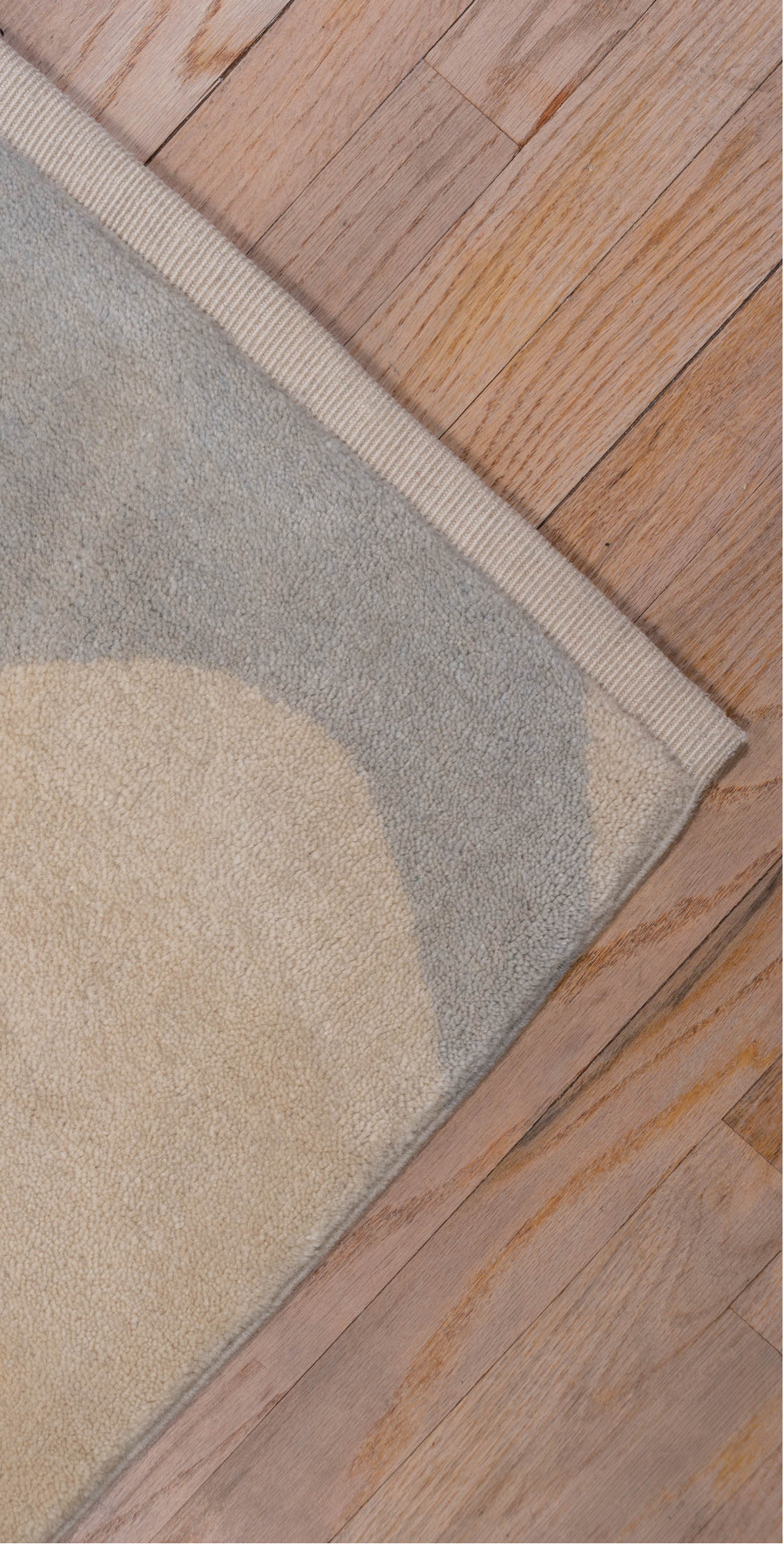 12' x 13' one-of-a-kind handmade vintage Art Deco oversize rug. Color palette: black, blue, brown, dark gray, gray