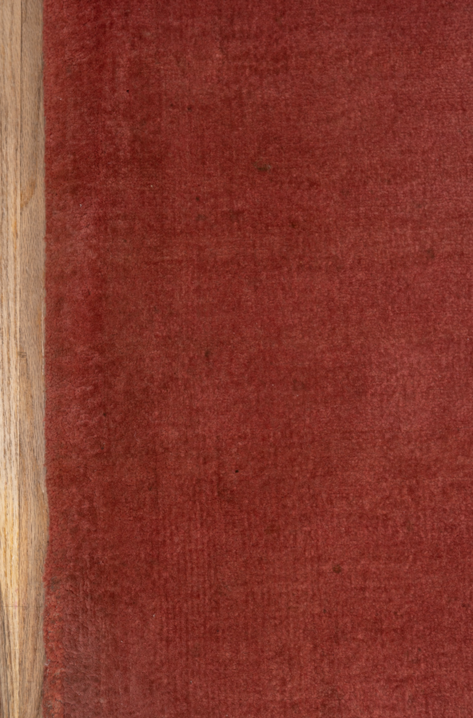 2' x 11' one-of-a-kind handmade vintage Chinese runner rug. Color palette: pink, off-white, gray, red, brown, light gray