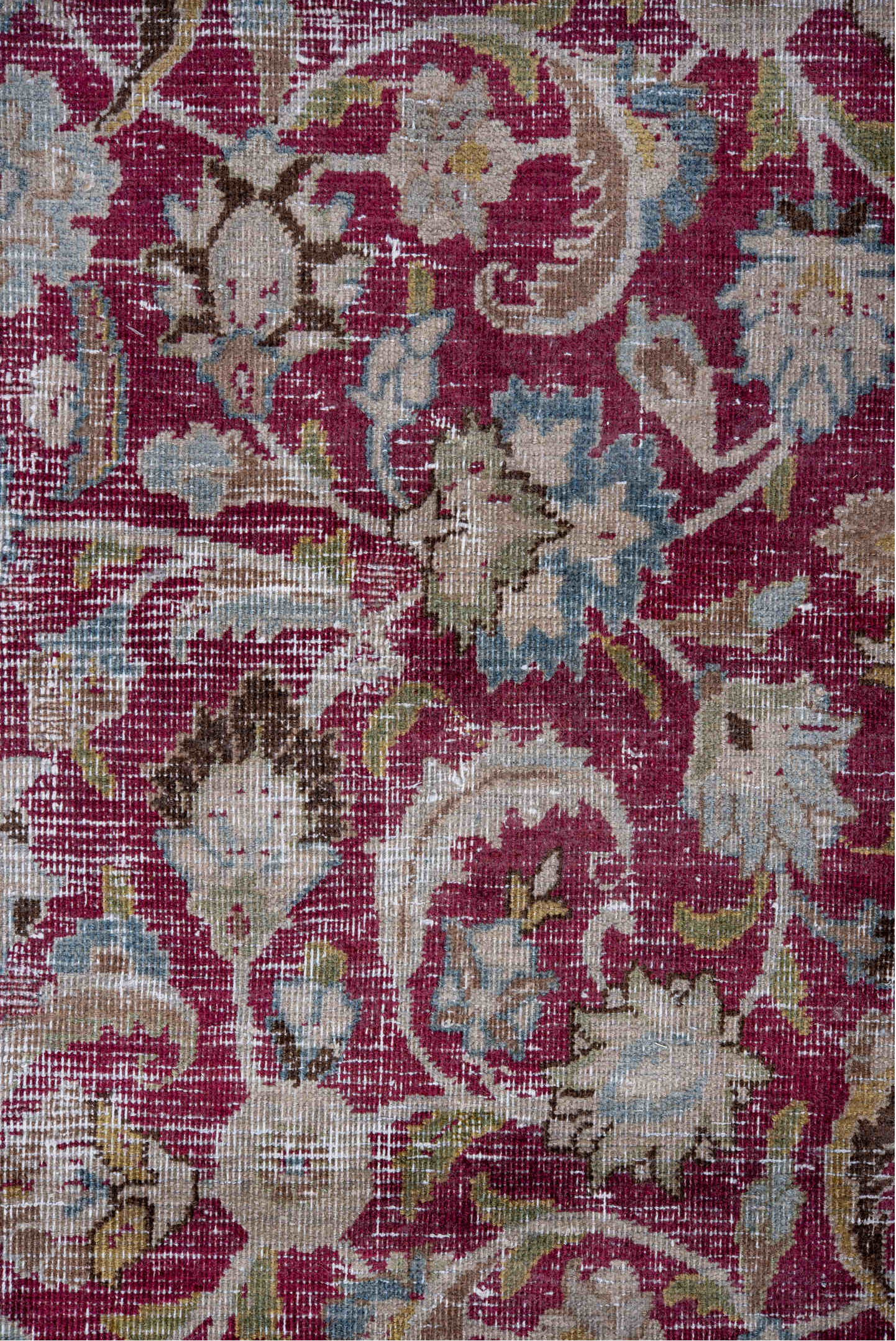 8' x 10' one-of-a-kind handmade vintage Meshed large size rug. Color palette: arapawa, blue, brown, dark gray, gainsboro