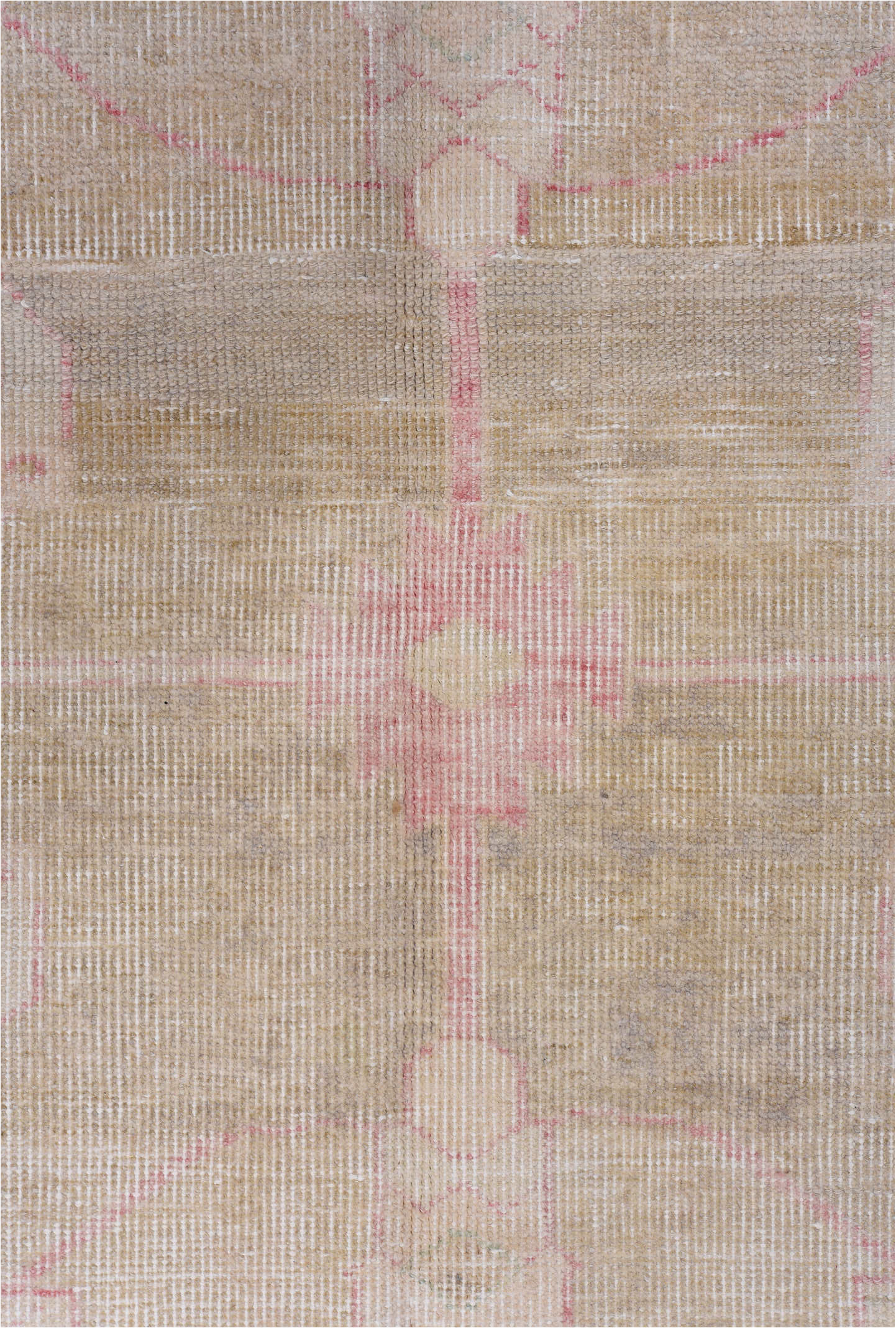 6' x 11' one-of-a-kind handmade vintage Oushak large size rug. Color palette: brown, dim gray, gray, light gray, off-white