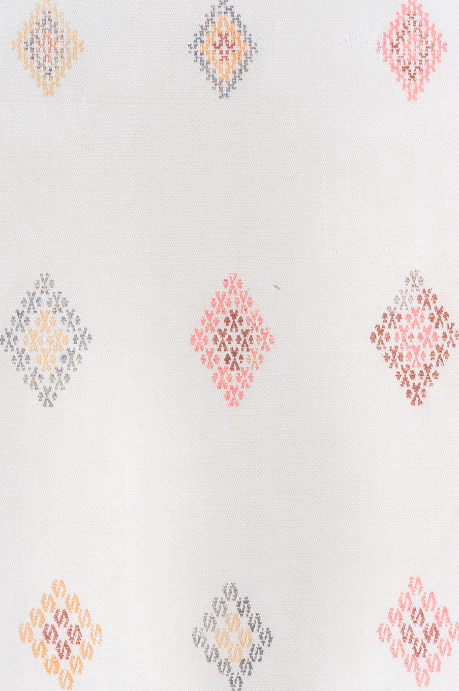 7' x 11' one-of-a-kind handmade vintage Flatweave large size rug. Color palette: alice blue, azure, gainsboro, ghost white