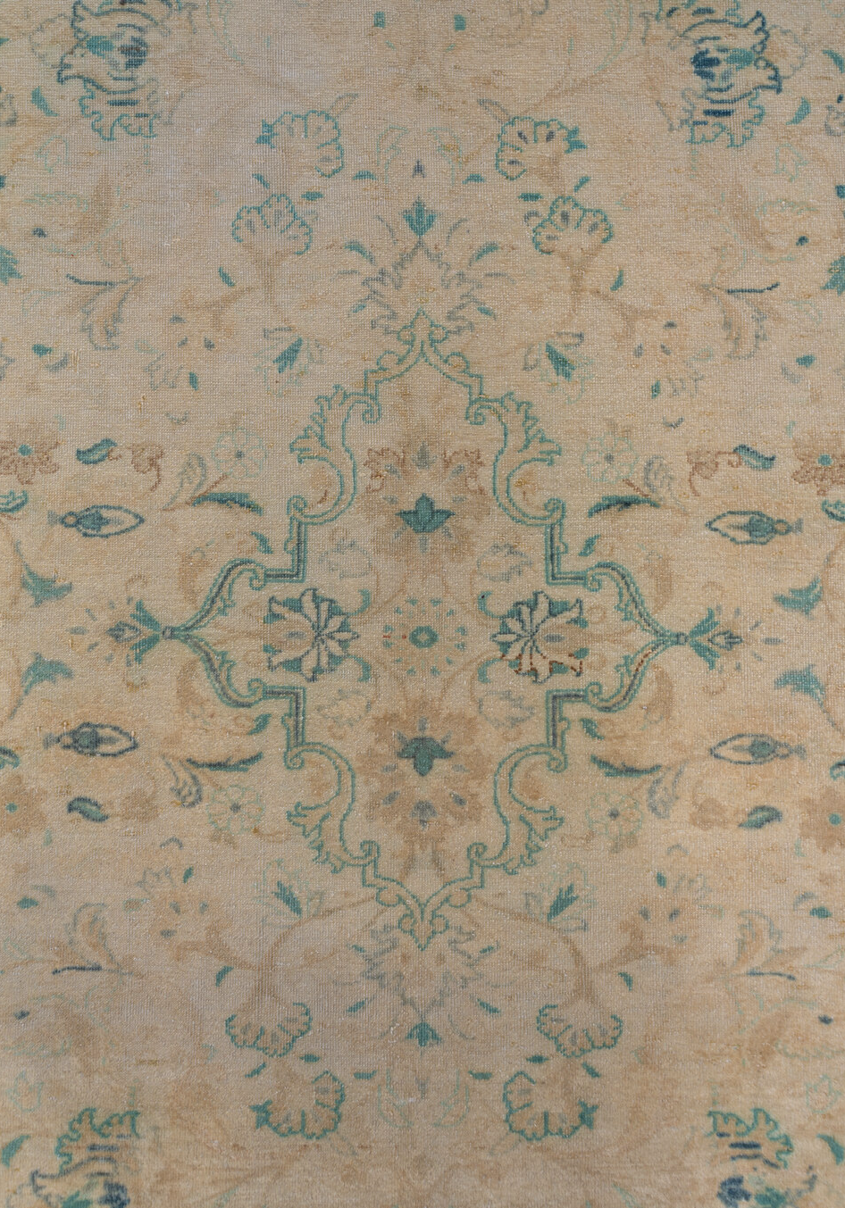 5' x 8' one-of-a-kind handmade vintage Sivas medium size rug. Color palette: brown, gray, off-white, seashell, snow