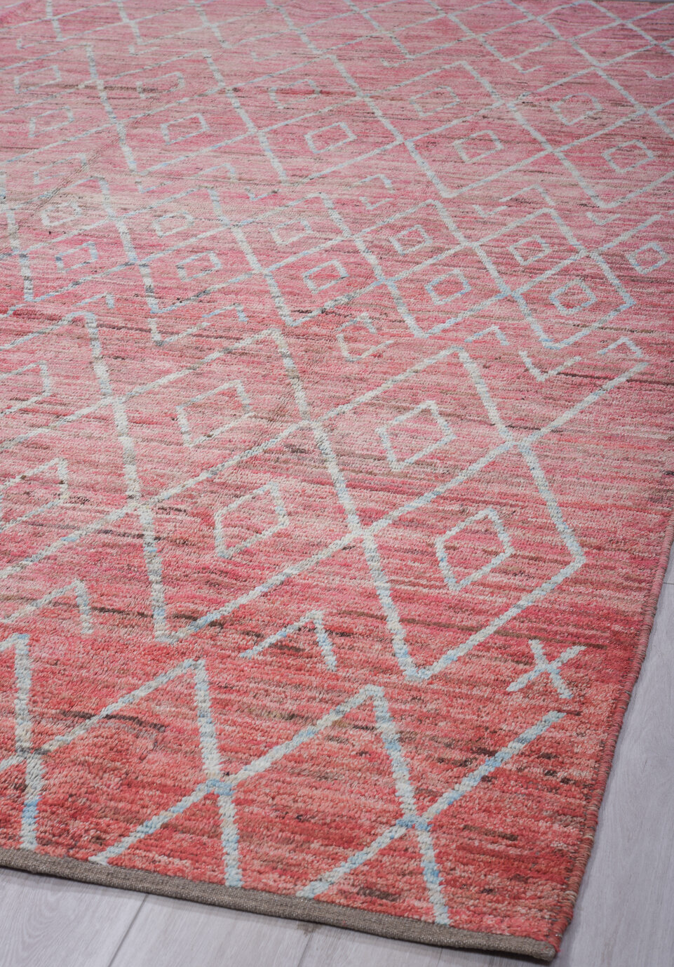 9' x 12' one-of-a-kind handmade vintage Tulu large size rug. Color palette: brown, dark gray, gray, light gray