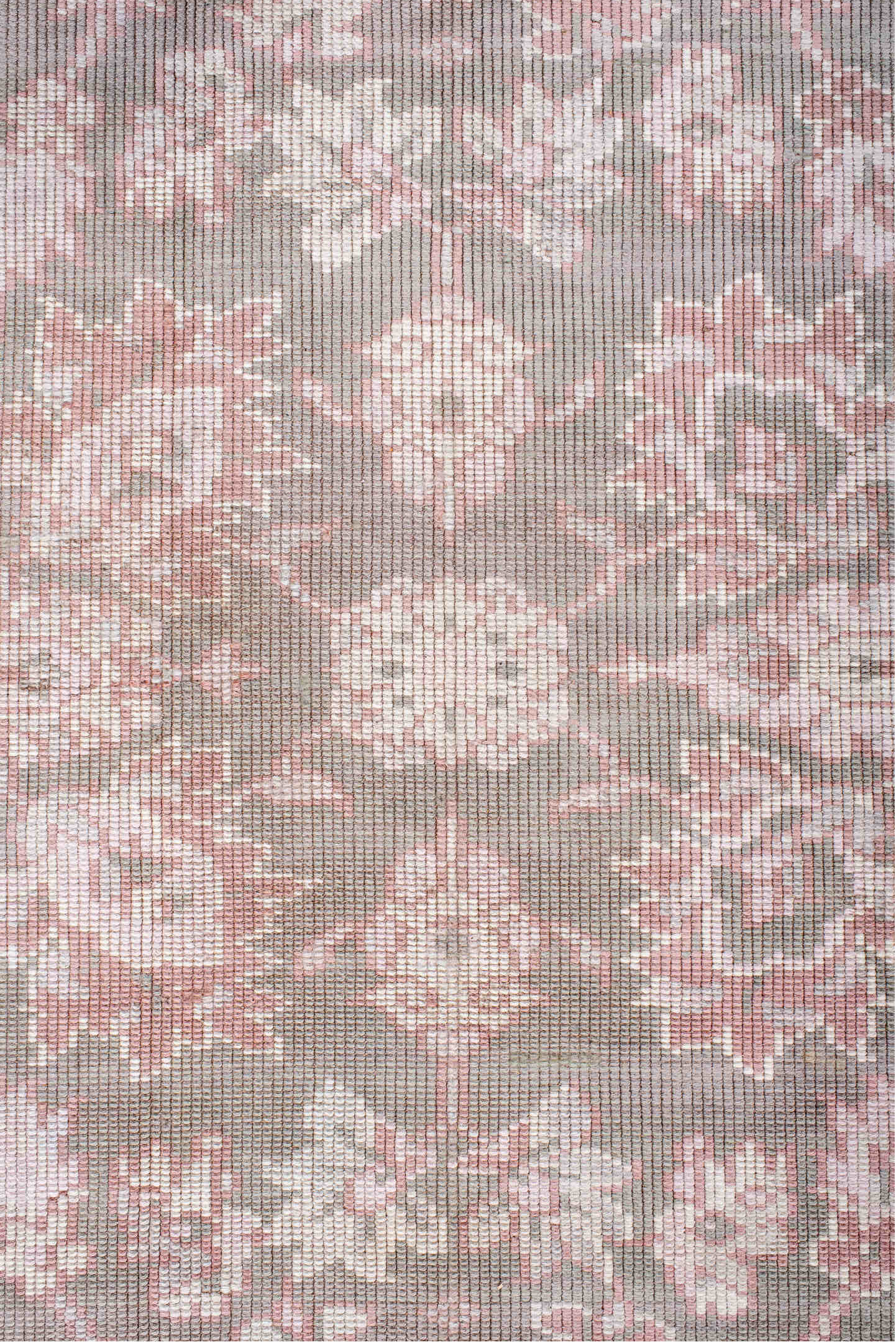 6' x 9' one-of-a-kind handmade vintage Sivas medium size rug. Color palette: dark gray, gainsboro, gray, lavender blush