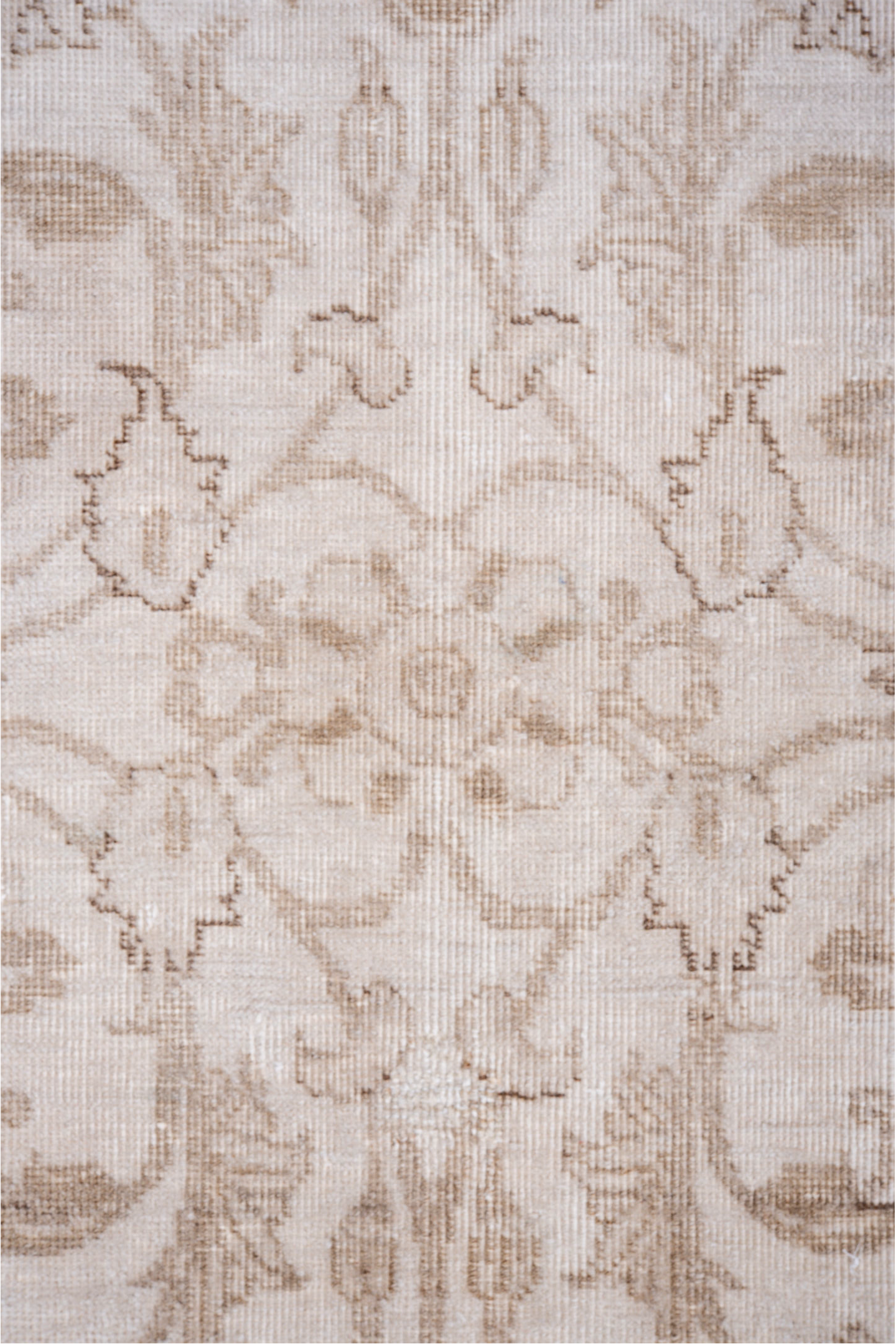 6' x 9' one-of-a-kind handmade vintage Tabriz medium size rug. Color palette: brown, gainsboro, gray, lavender blush