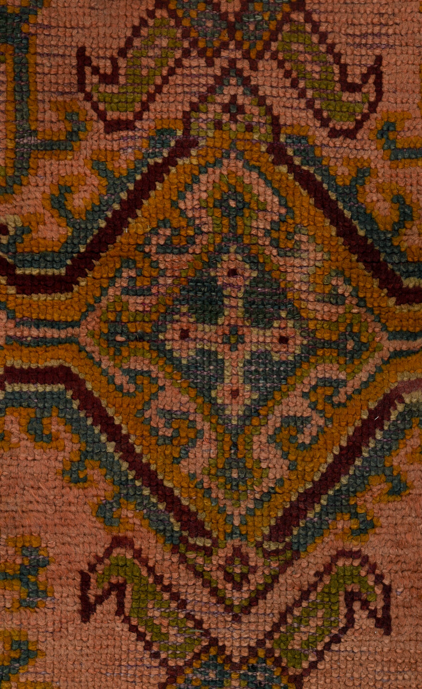 3' x 11' one-of-a-kind handmade vintage Oushak runner rug. Color palette: black, brown, gray