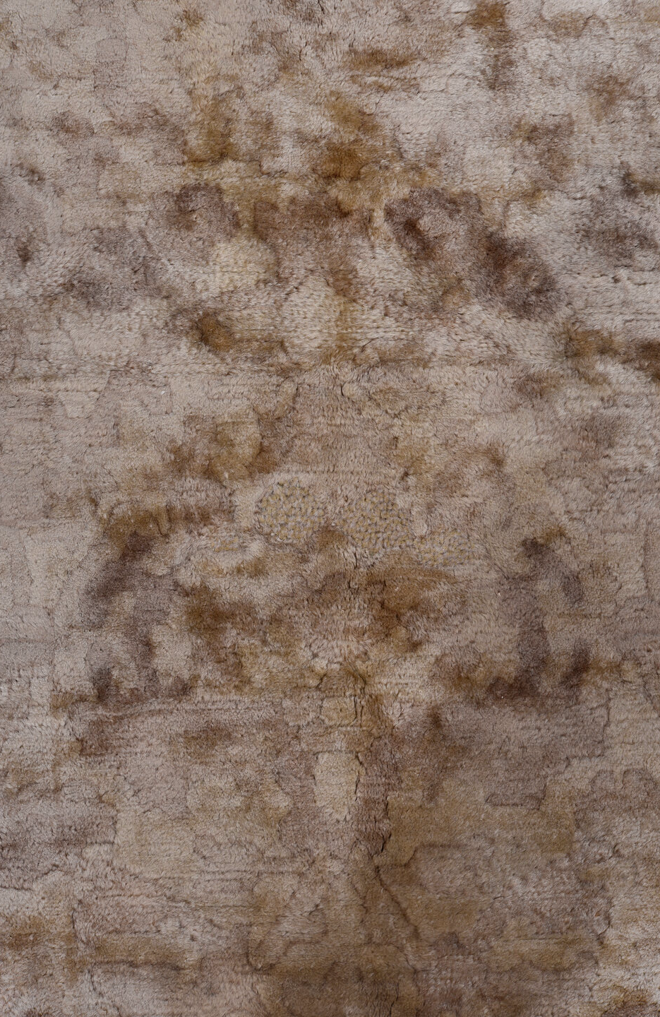 9' x 11' one-of-a-kind handmade vintage Hooked large size rug. Color palette: gray, light gray, off-white, brown, pink