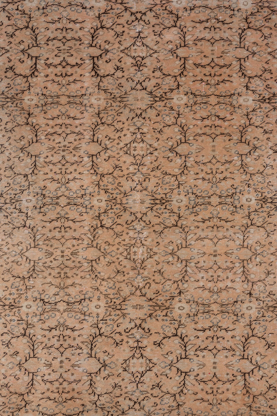 6' x 9' one-of-a-kind handmade vintage Kaisary medium size rug. Color palette: gray, pink, brown