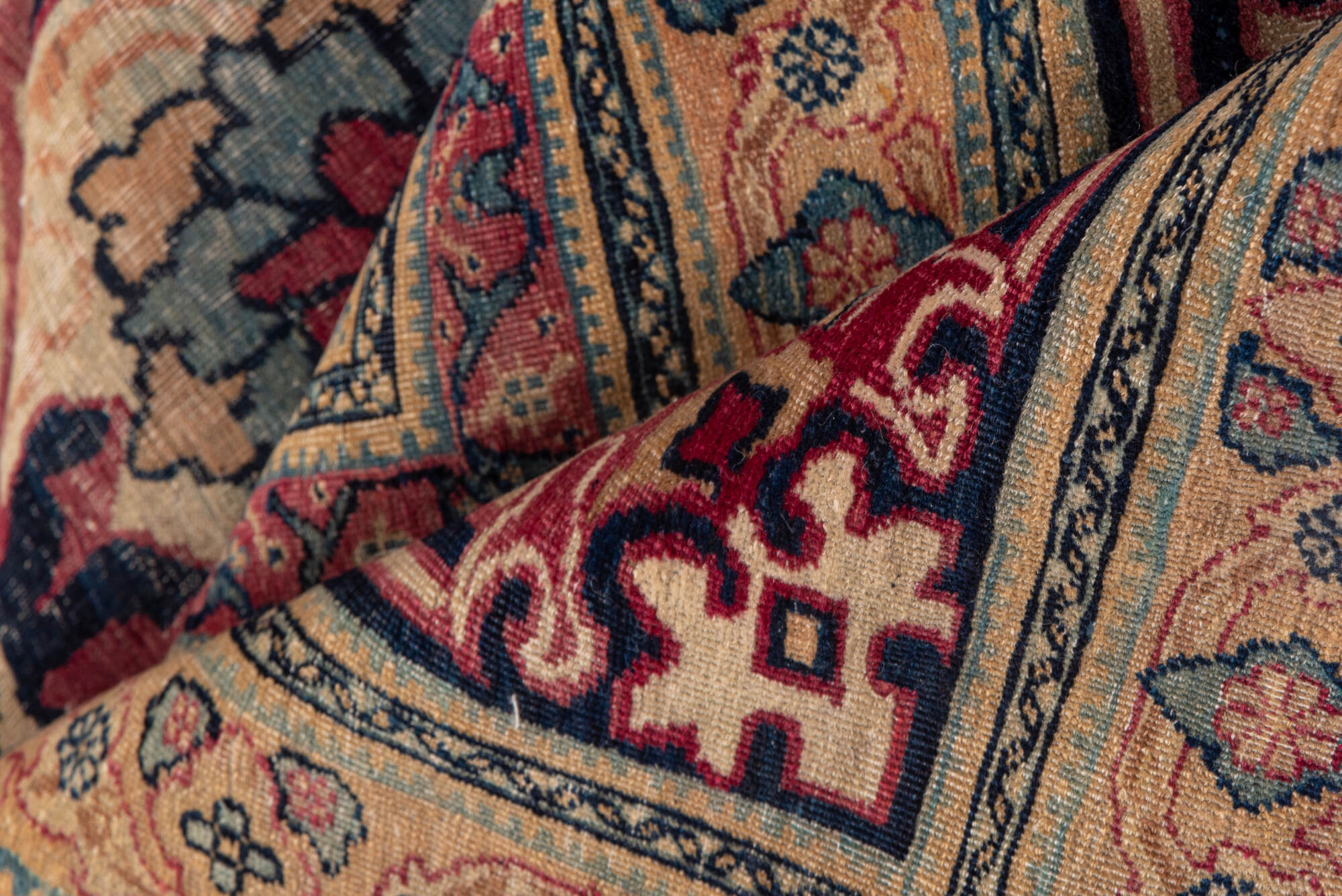 8' x 11' one-of-a-kind handmade vintage Lavar large size rug. Color palette: black, brown, charcoal, gray, light gray, pink