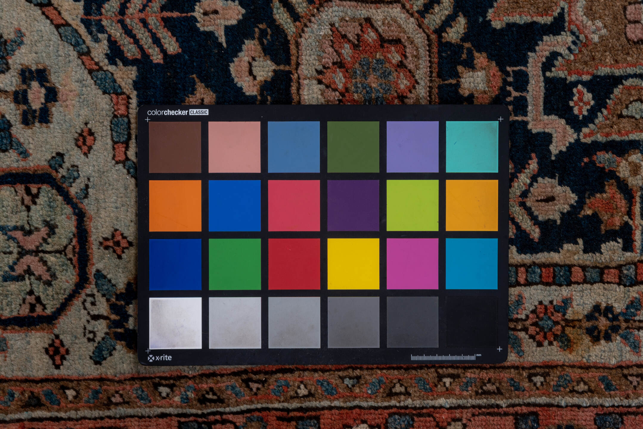 3' x 5' one-of-a-kind handmade vintage Heriz small size rug. Color palette: gray, brown, red, blue