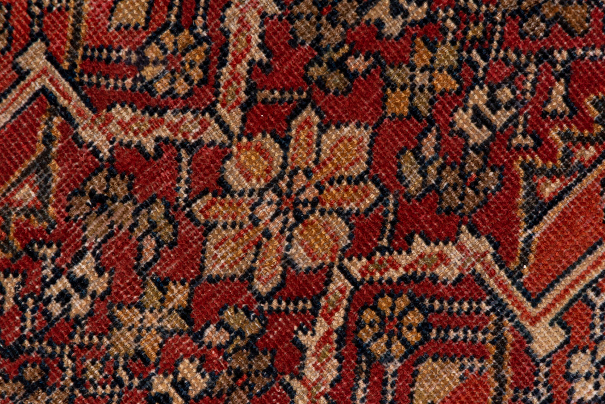 13' x 20' one-of-a-kind handmade vintage Sultanabad oversize rug. Color palette: brown, gray, pink, red