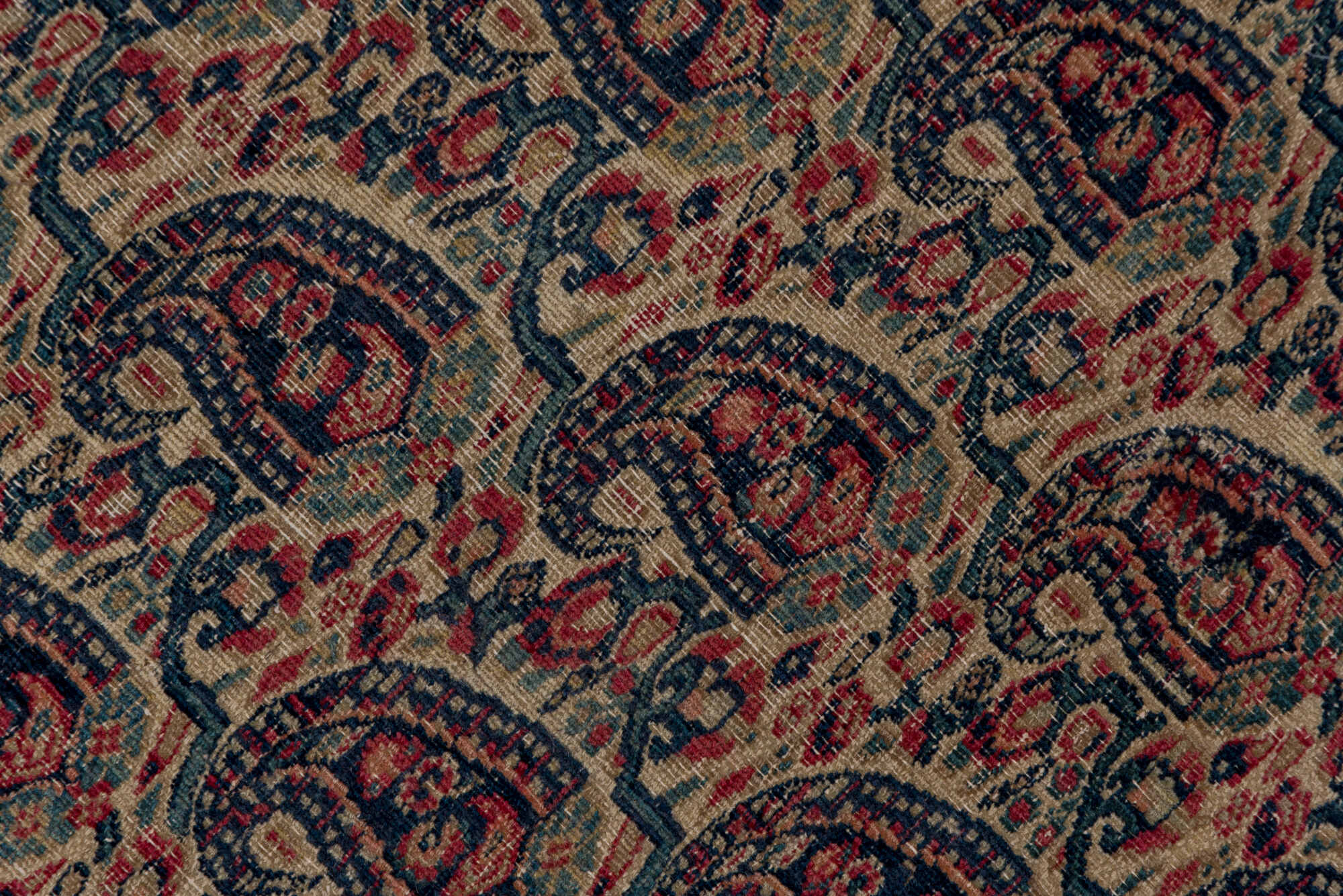 5' x 6' one-of-a-kind handmade vintage Khorassan rug. Color palette: black, blue, brown, charcoal, dark gray, dim gray, gray