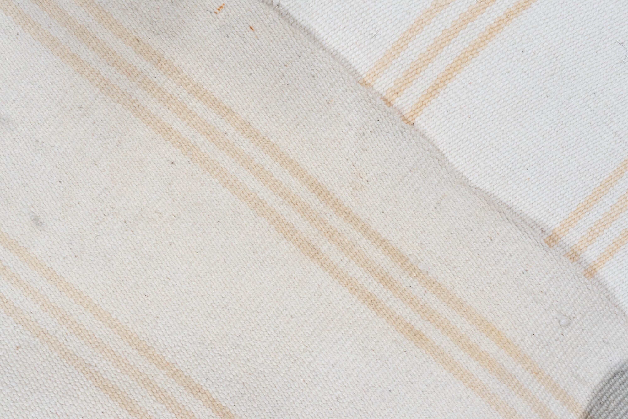 6' x 8' one-of-a-kind handmade vintage Flatweave medium size rug. Color palette: off-white, gray, light blue, light gray