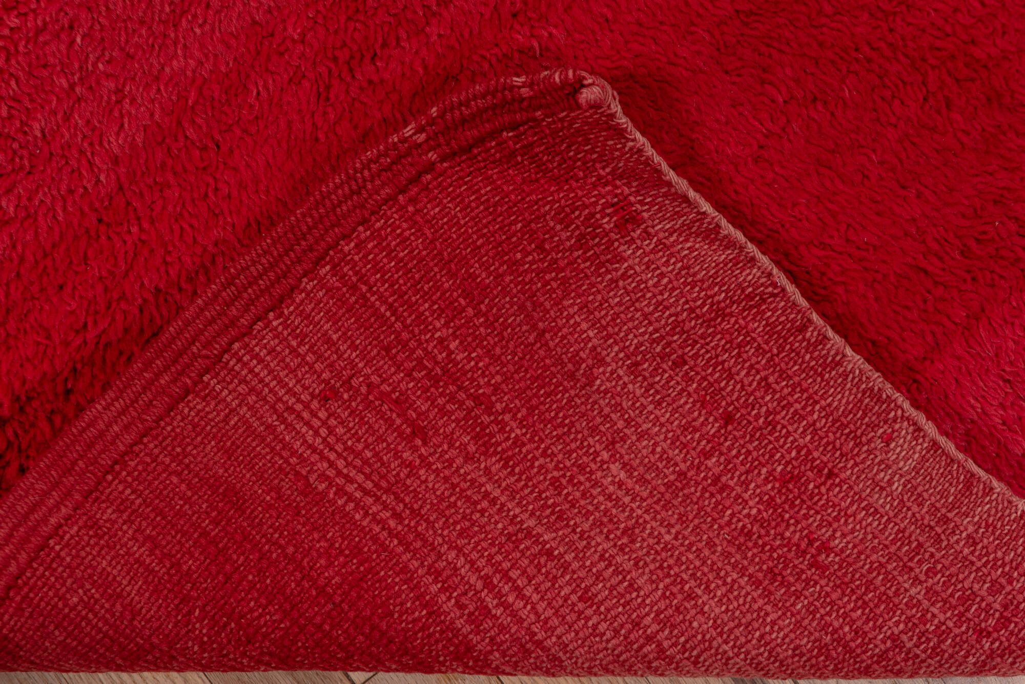 3' x 10' one-of-a-kind handmade vintage Moroccan runner rug. Color palette: brown, off-white, pink, red, rosy brown, snow