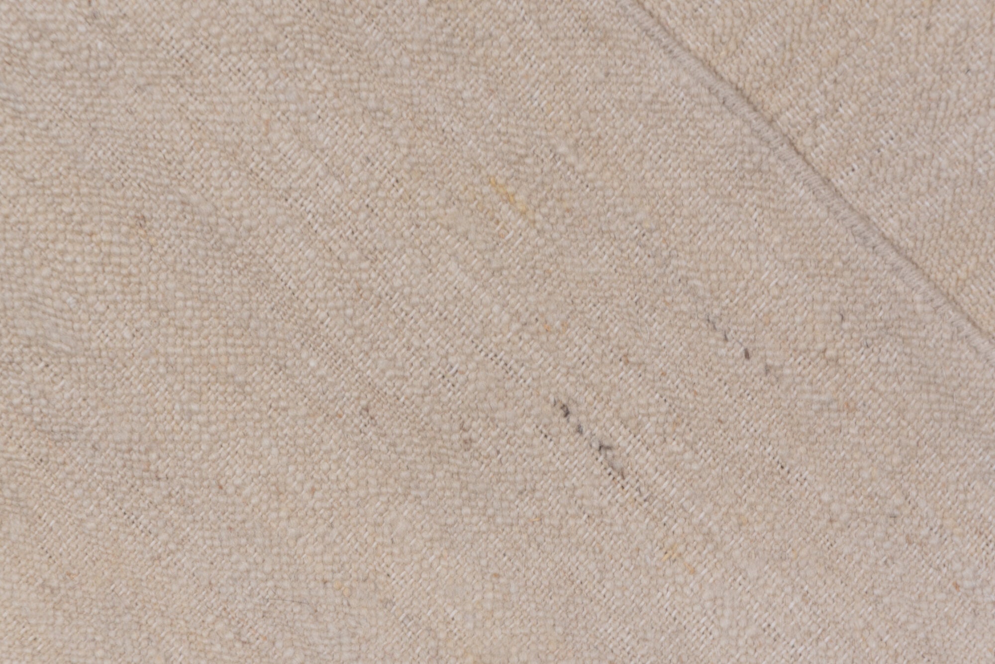 9' x 11' one-of-a-kind handmade vintage Kilim large size rug. Color palette: brown, gray, light gray, off-white, pink